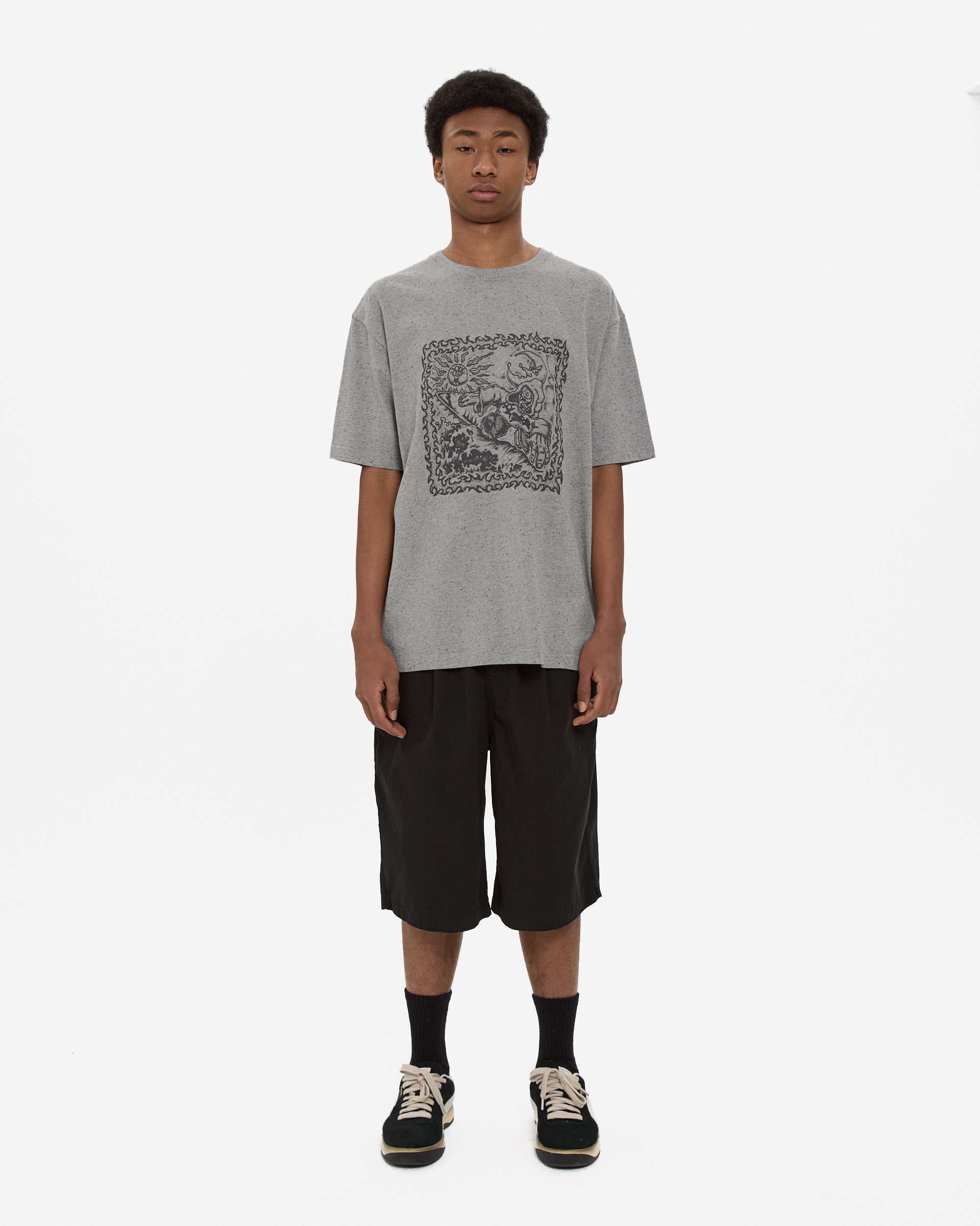 yeseyesee - Y.E.S Spikewave Tee (Grey) product image 8 | TRAB K-Fashion Australia