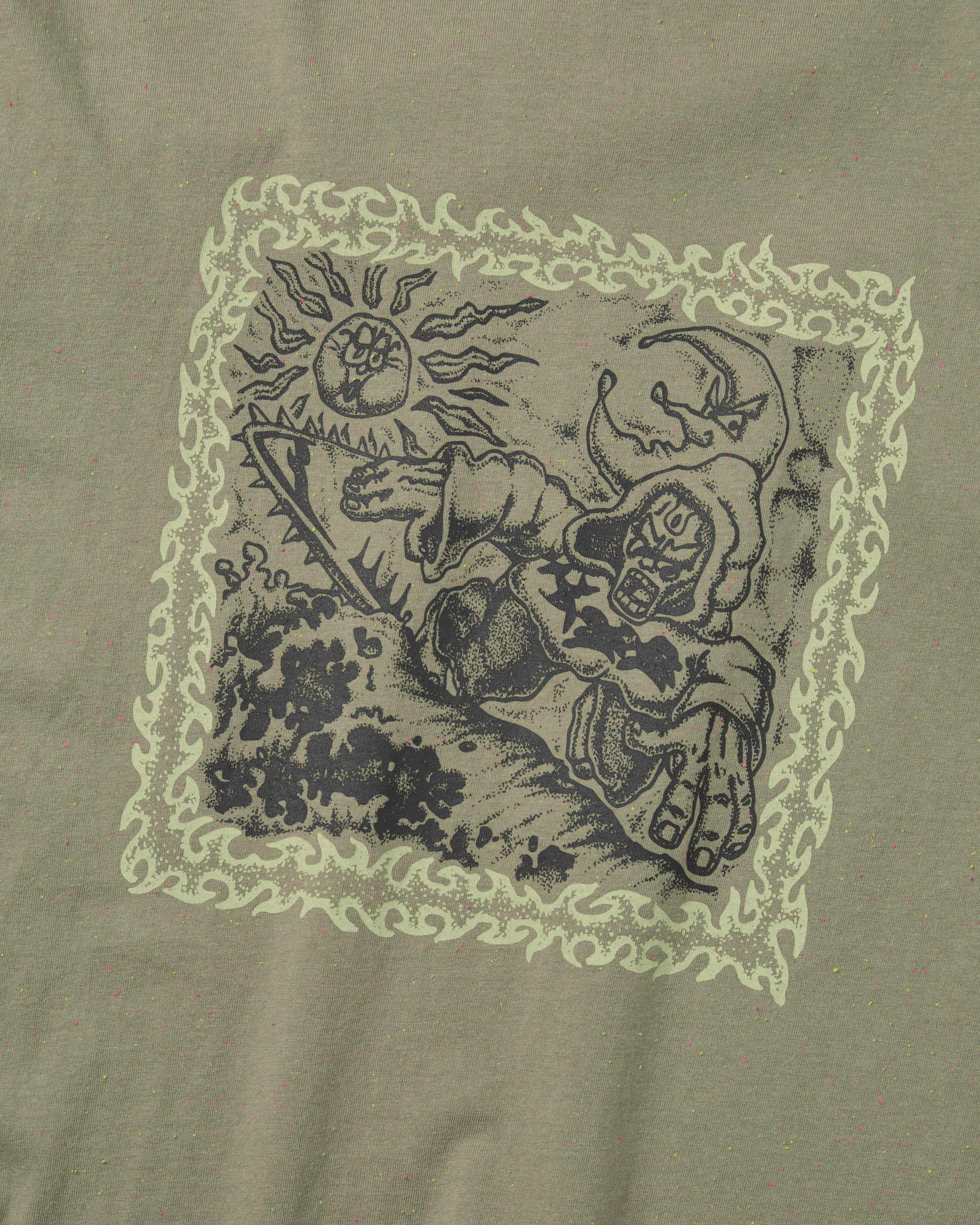 yeseyesee - Y.E.S Spikewave Tee (Khaki) product image 4 | TRAB K-Fashion Australia