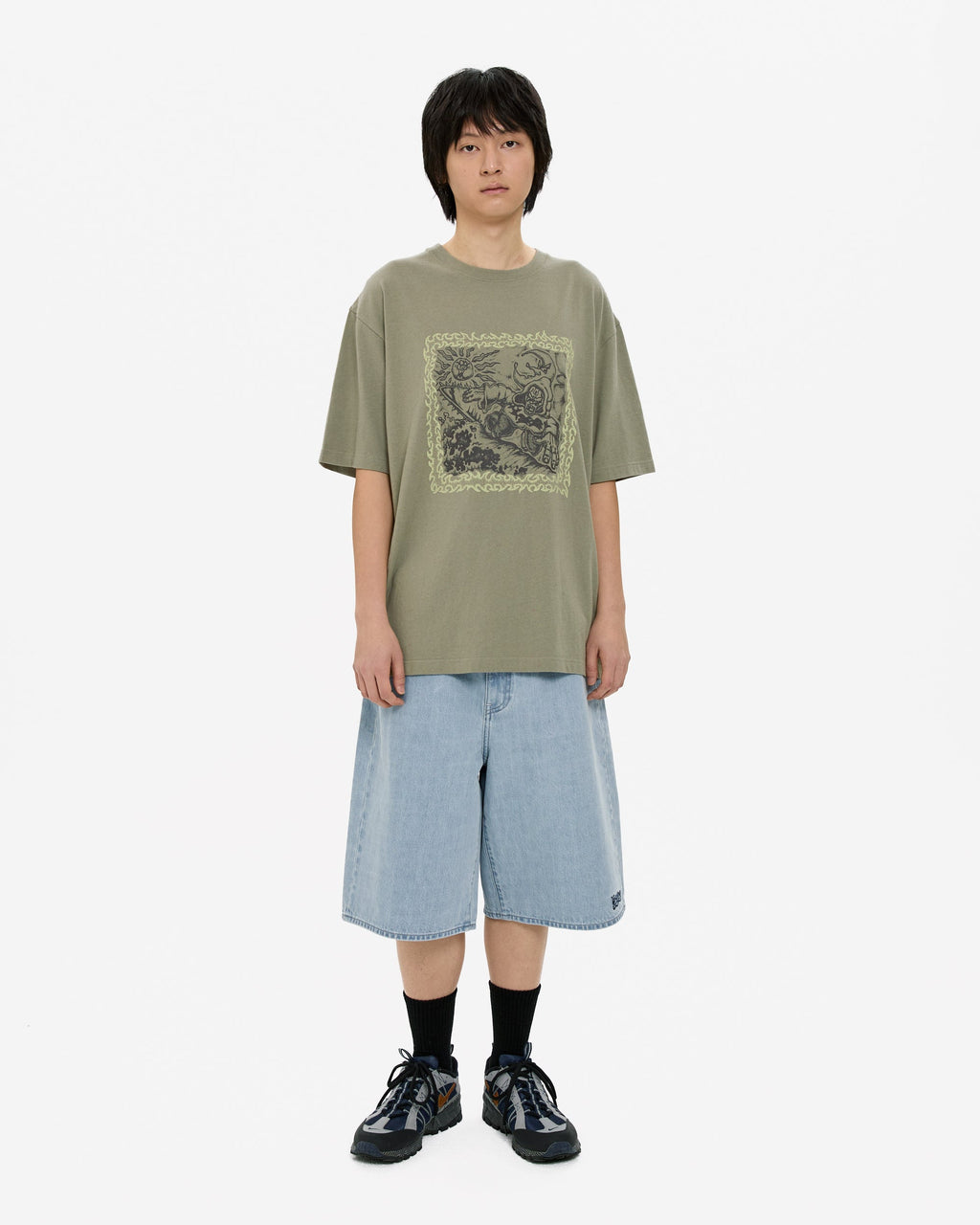 yeseyesee - Y.E.S Spikewave Tee (Khaki) product image 8 | TRAB K-Fashion Australia