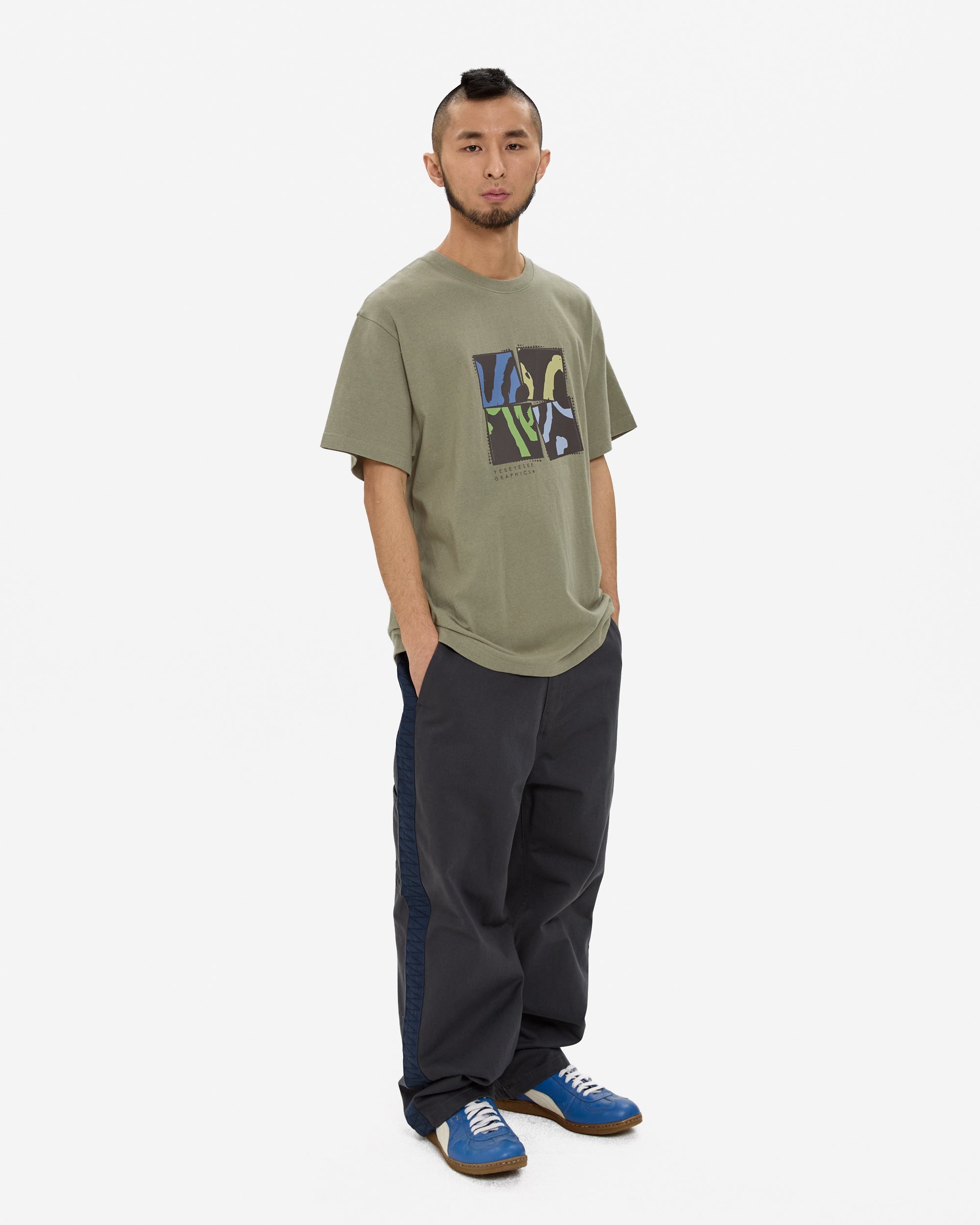 yeseyesee - Y.E.S Split Tee (Khaki) product image 9 | TRAB K-Fashion Australia