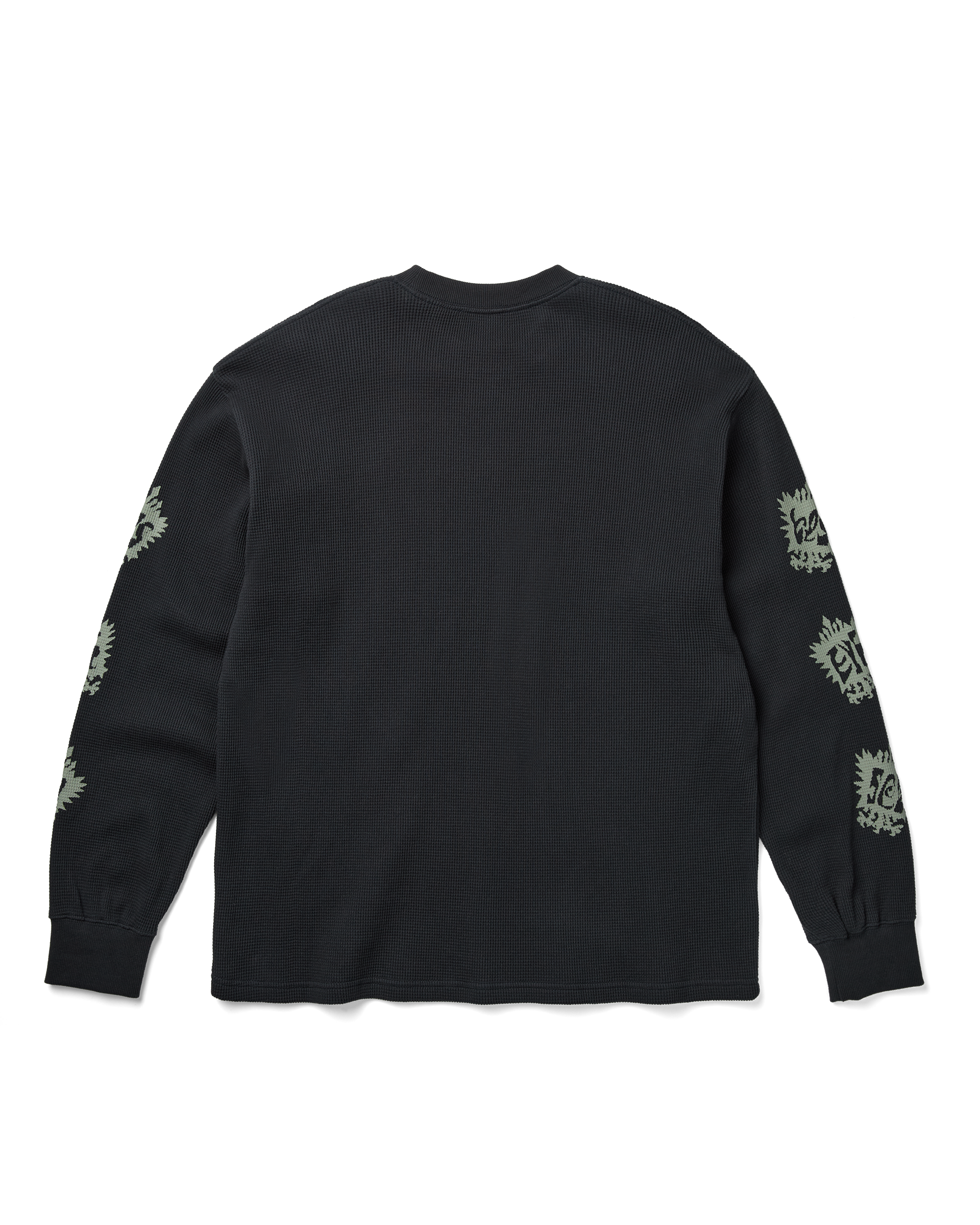 yeseyesee - Y.E.S Stamp Waffle L/S (Charcoal) product image 2 | TRAB K-Fashion Australia