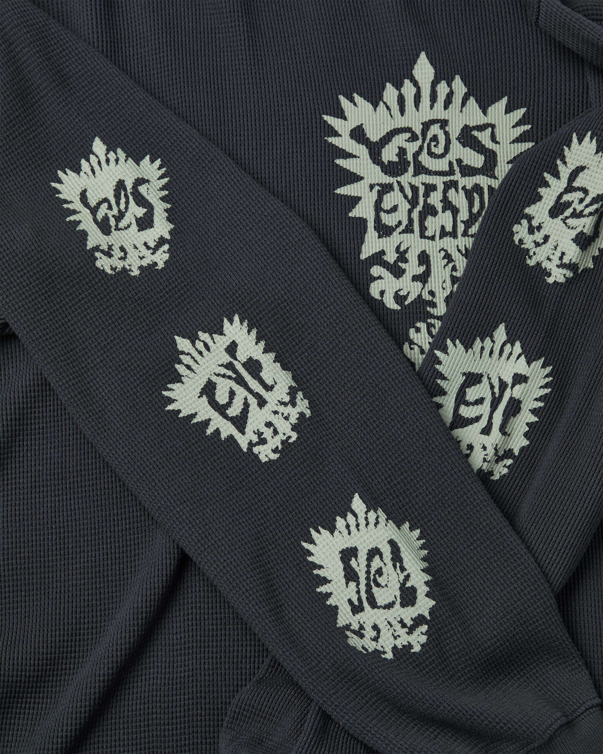 yeseyesee - Y.E.S Stamp Waffle L/S (Charcoal) product image 4 | TRAB K-Fashion Australia