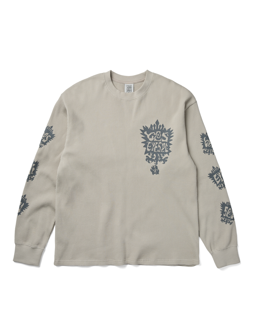 yeseyesee - Y.E.S Stamp Waffle L/S (Ecru) product image 1 | TRAB K-Fashion Australia