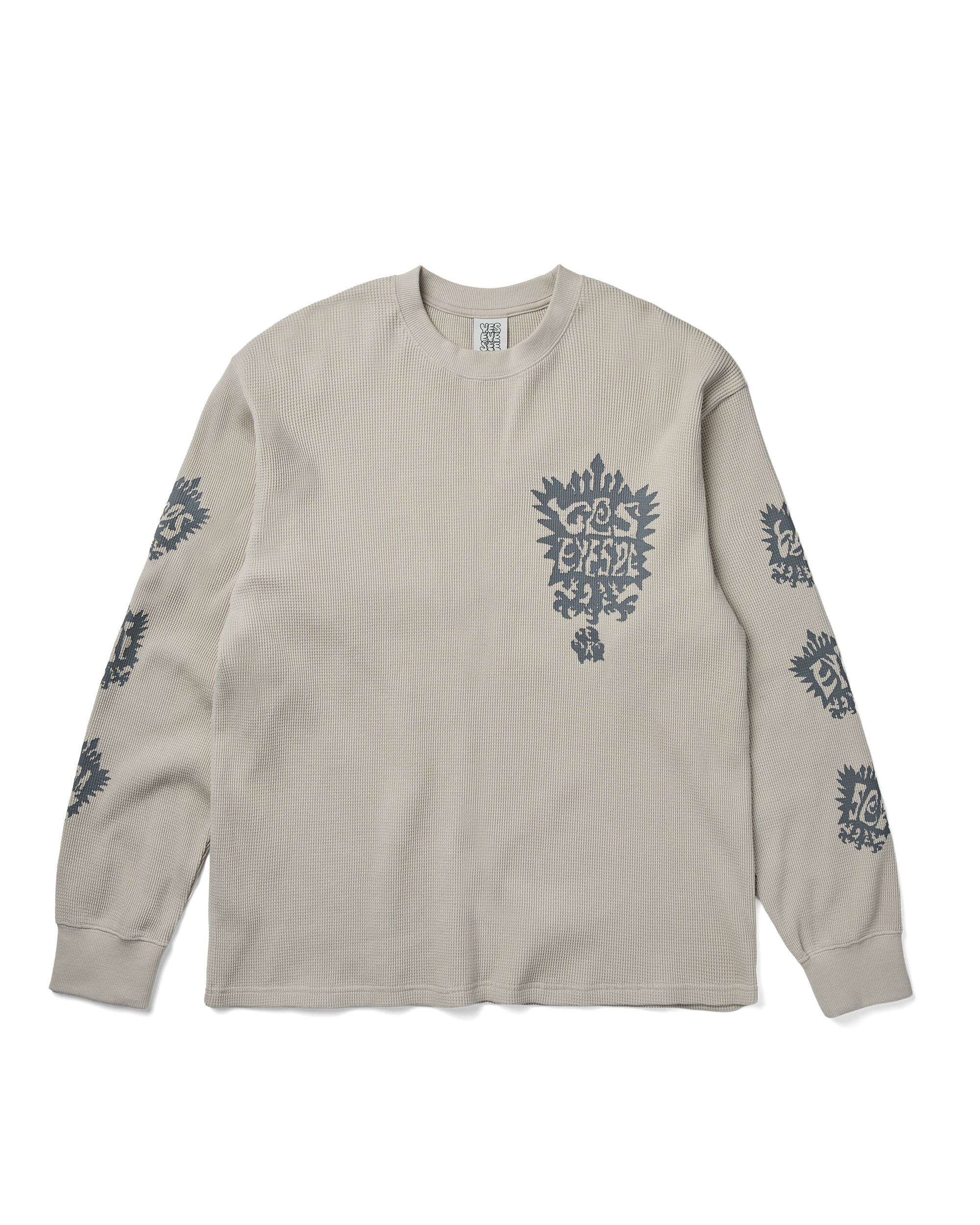 yeseyesee - Y.E.S Stamp Waffle L/S (Ecru) product image 1 | TRAB K-Fashion Australia
