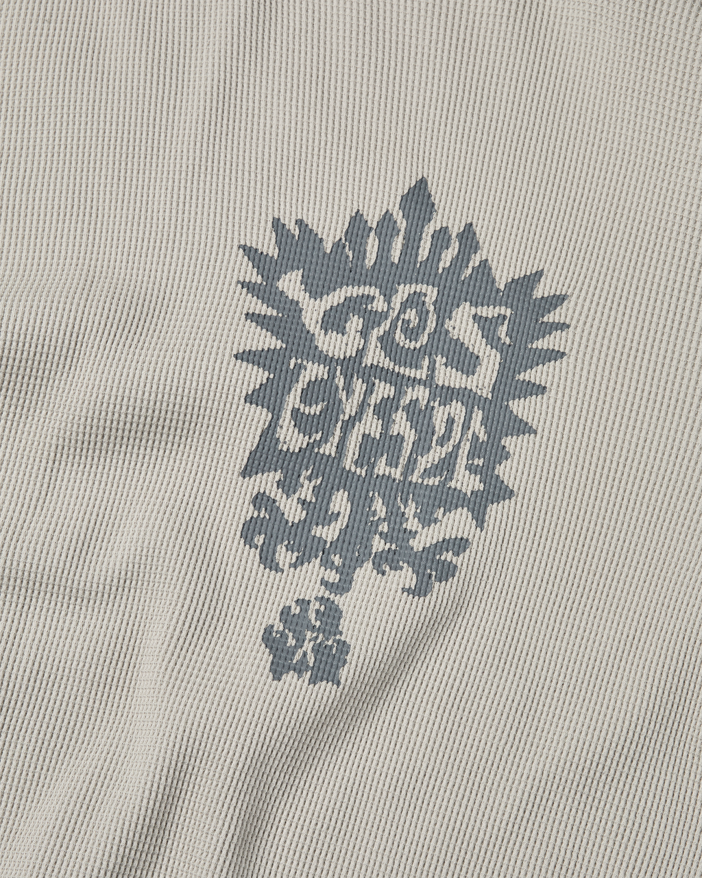 yeseyesee - Y.E.S Stamp Waffle L/S (Ecru) product image 3 | TRAB K-Fashion Australia