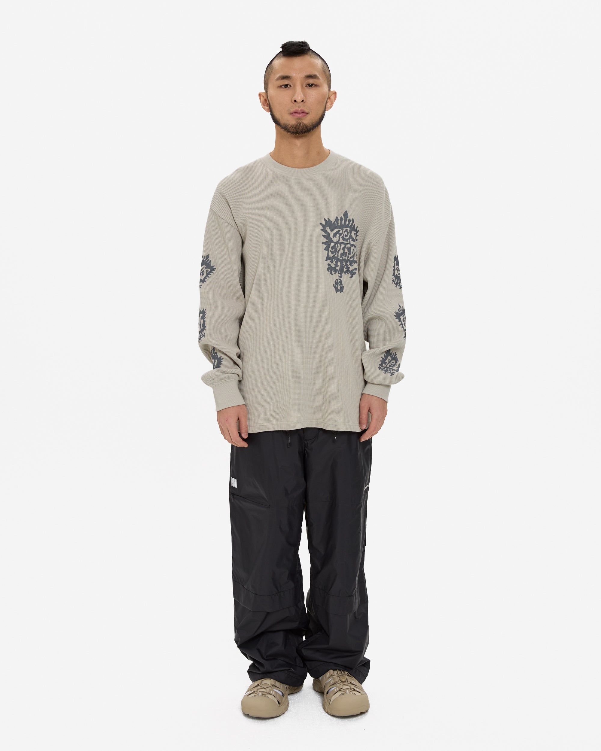 yeseyesee - Y.E.S Stamp Waffle L/S (Ecru) product image 6 | TRAB K-Fashion Australia