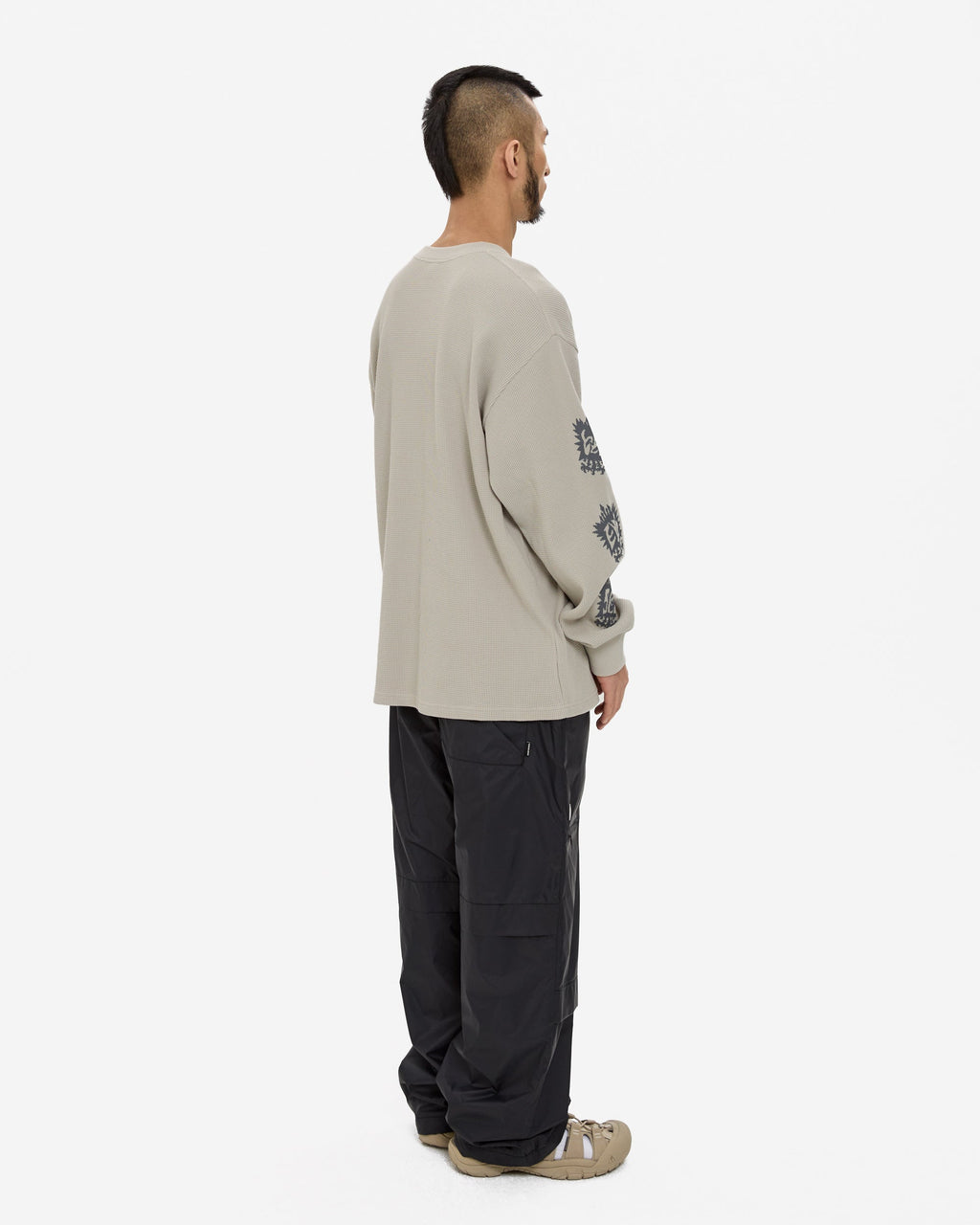 yeseyesee - Y.E.S Stamp Waffle L/S (Ecru) product image 8 | TRAB K-Fashion Australia
