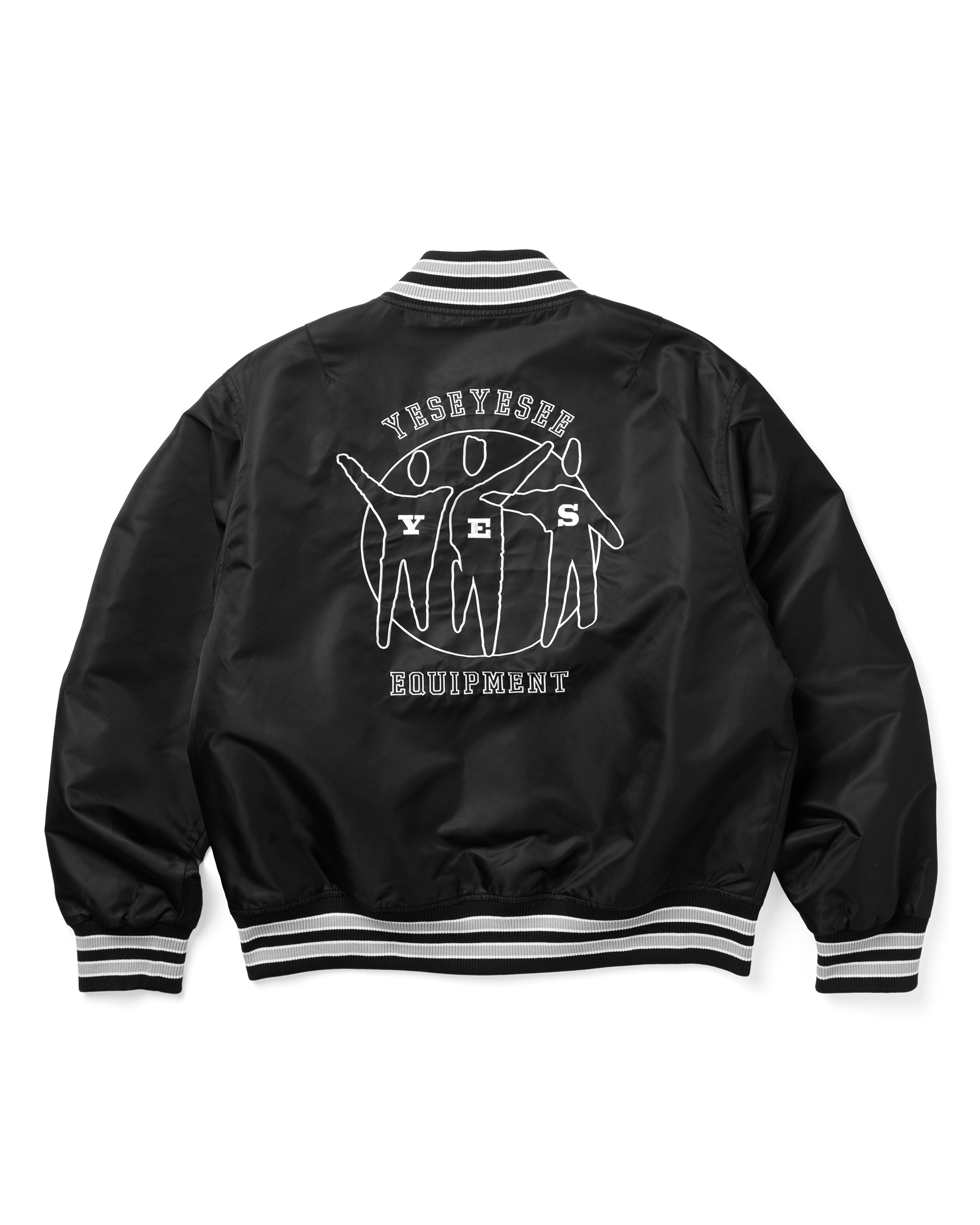 yeseyesee - Y.E.S Team Stadium Jacket (Black) product image 2 | TRAB K-Fashion Australia