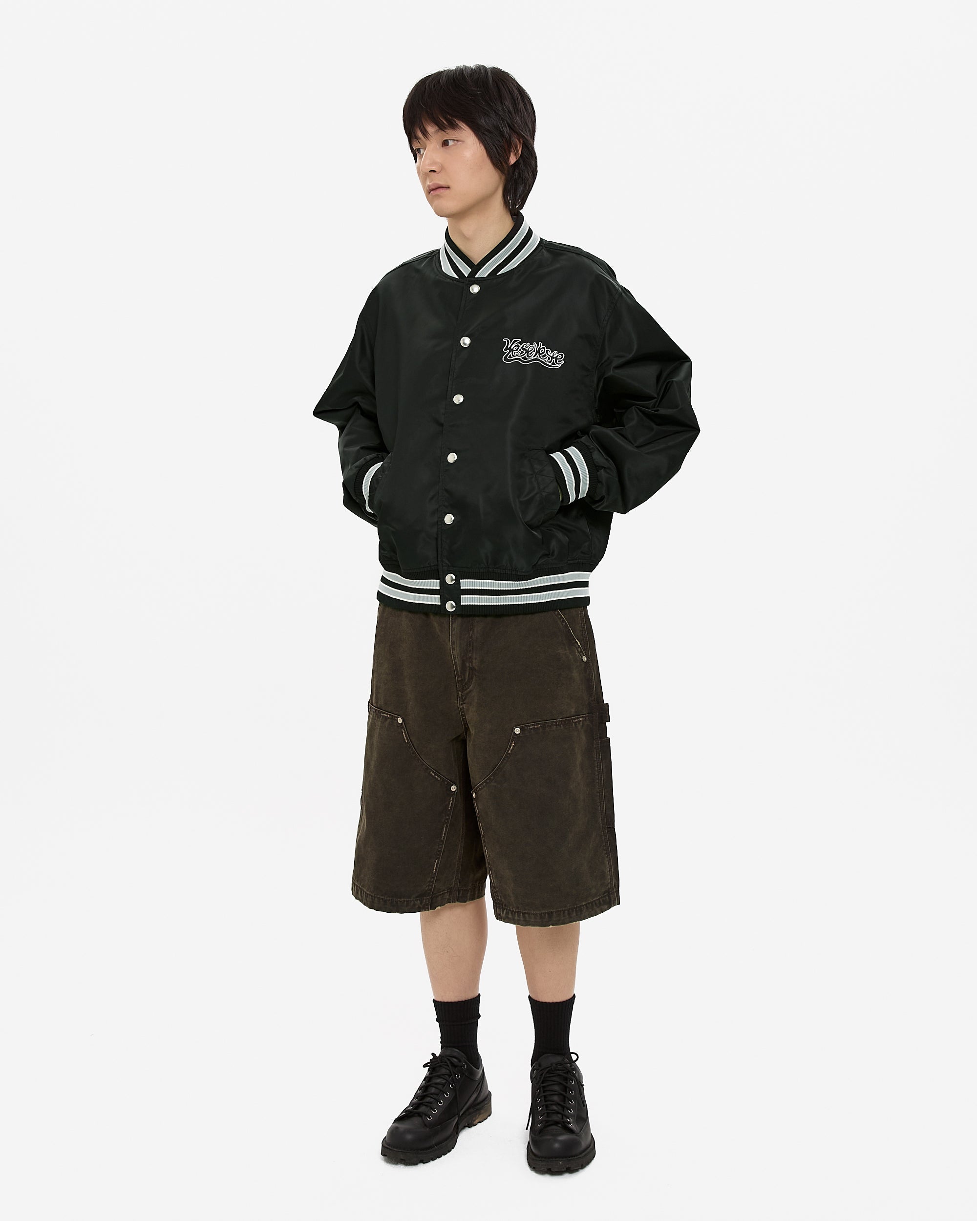 yeseyesee - Y.E.S Team Stadium Jacket (Black) product image 8 | TRAB K-Fashion Australia