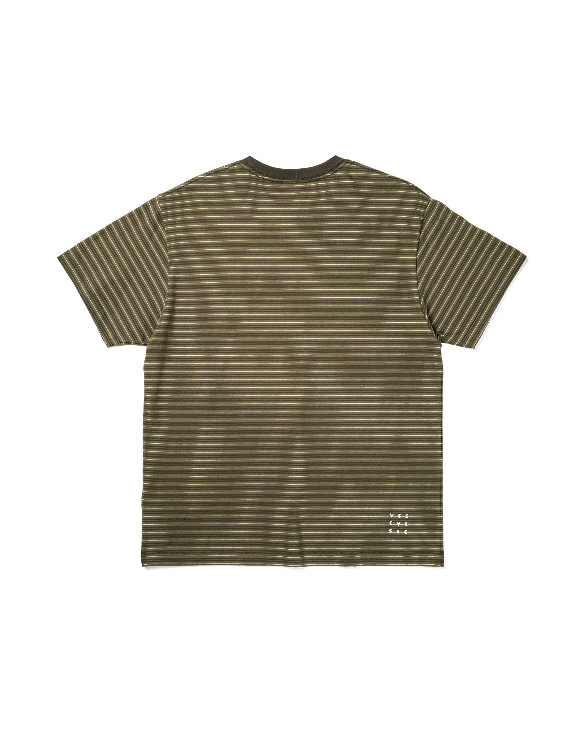 yeseyesee - Y.E.S Thin Stripe Tee (Khaki) product image 2 | TRAB K-Fashion Australia