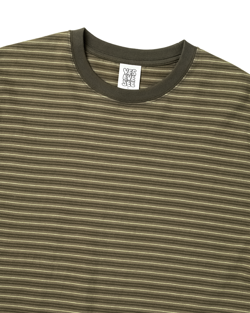 yeseyesee - Y.E.S Thin Stripe Tee (Khaki) product image 3 | TRAB K-Fashion Australia