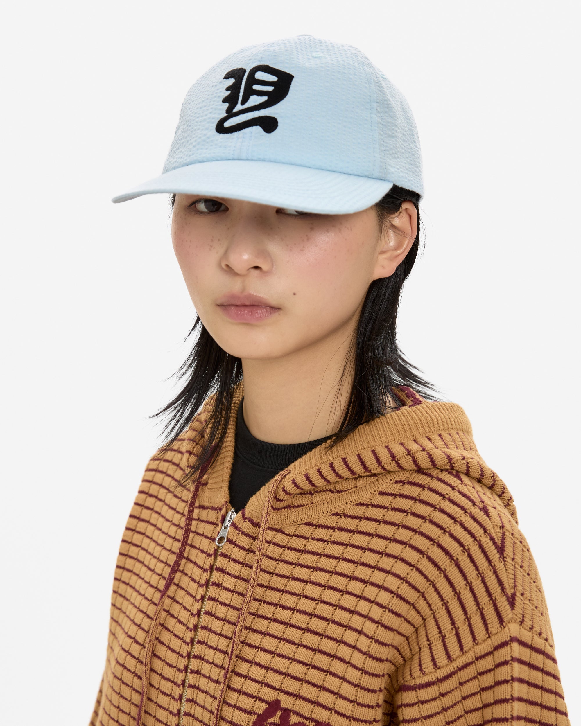yeseyesee - Y.E.S Washed Seersucker Cap (Sky Blue) product image 7 | TRAB K-Fashion Australia