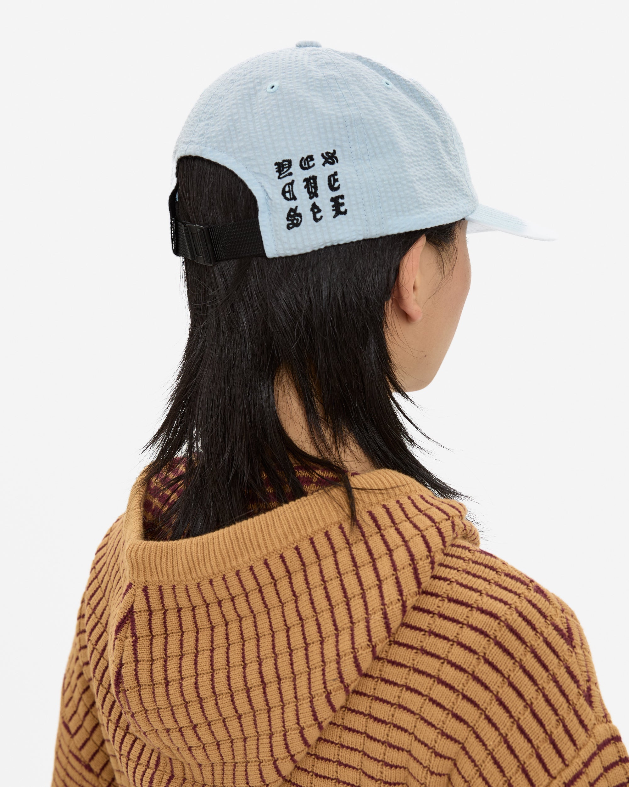 yeseyesee - Y.E.S Washed Seersucker Cap (Sky Blue) product image 8 | TRAB K-Fashion Australia