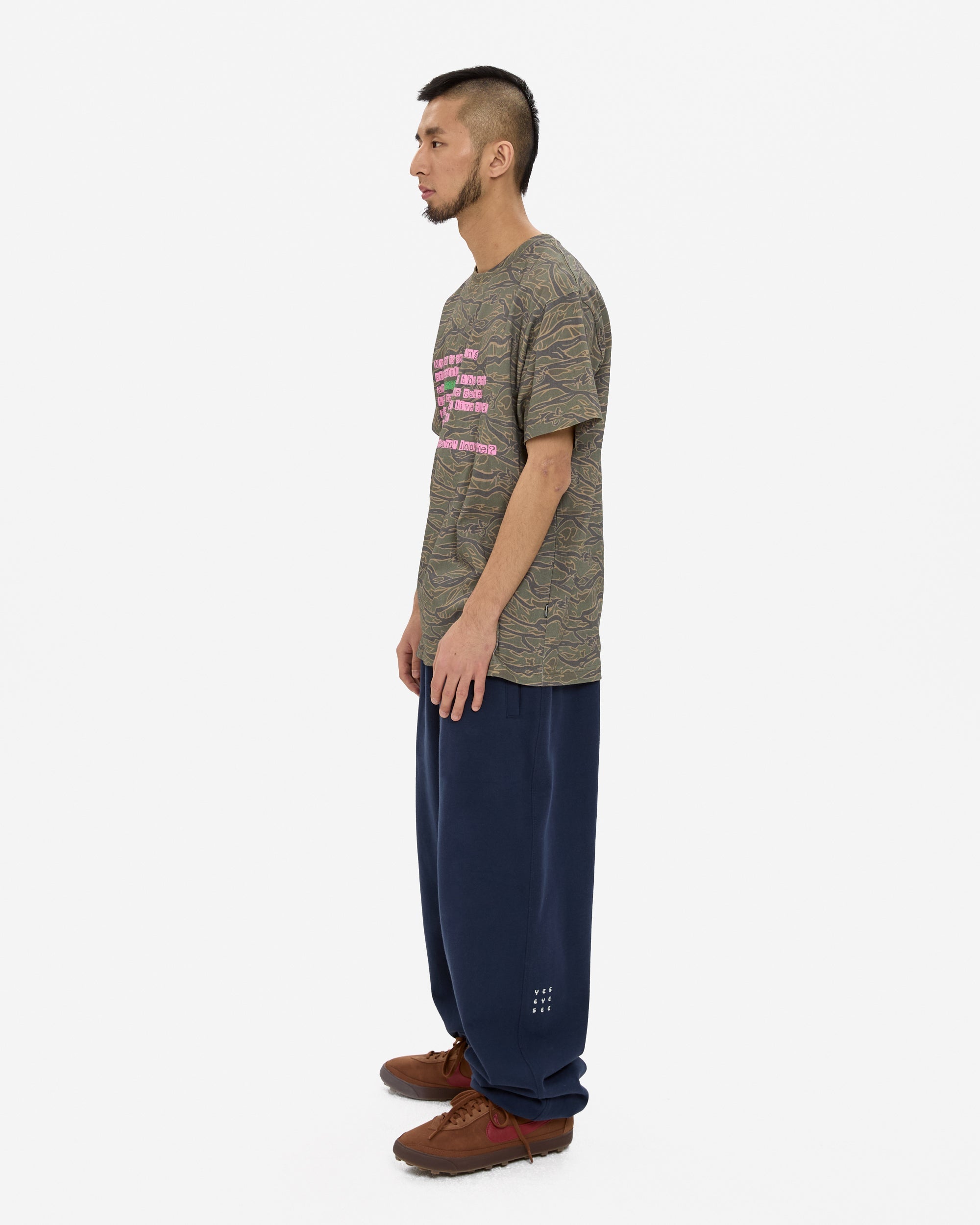 yeseyesee - Y.E.S Wording Camo Tee (Khaki) product image 7 | TRAB K-Fashion Australia
