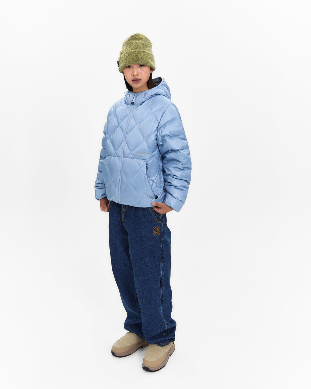 yeseyesee - Wafer Goose Down Jacket (Misty Blue) product image 8 | TRAB K-Fashion Australia