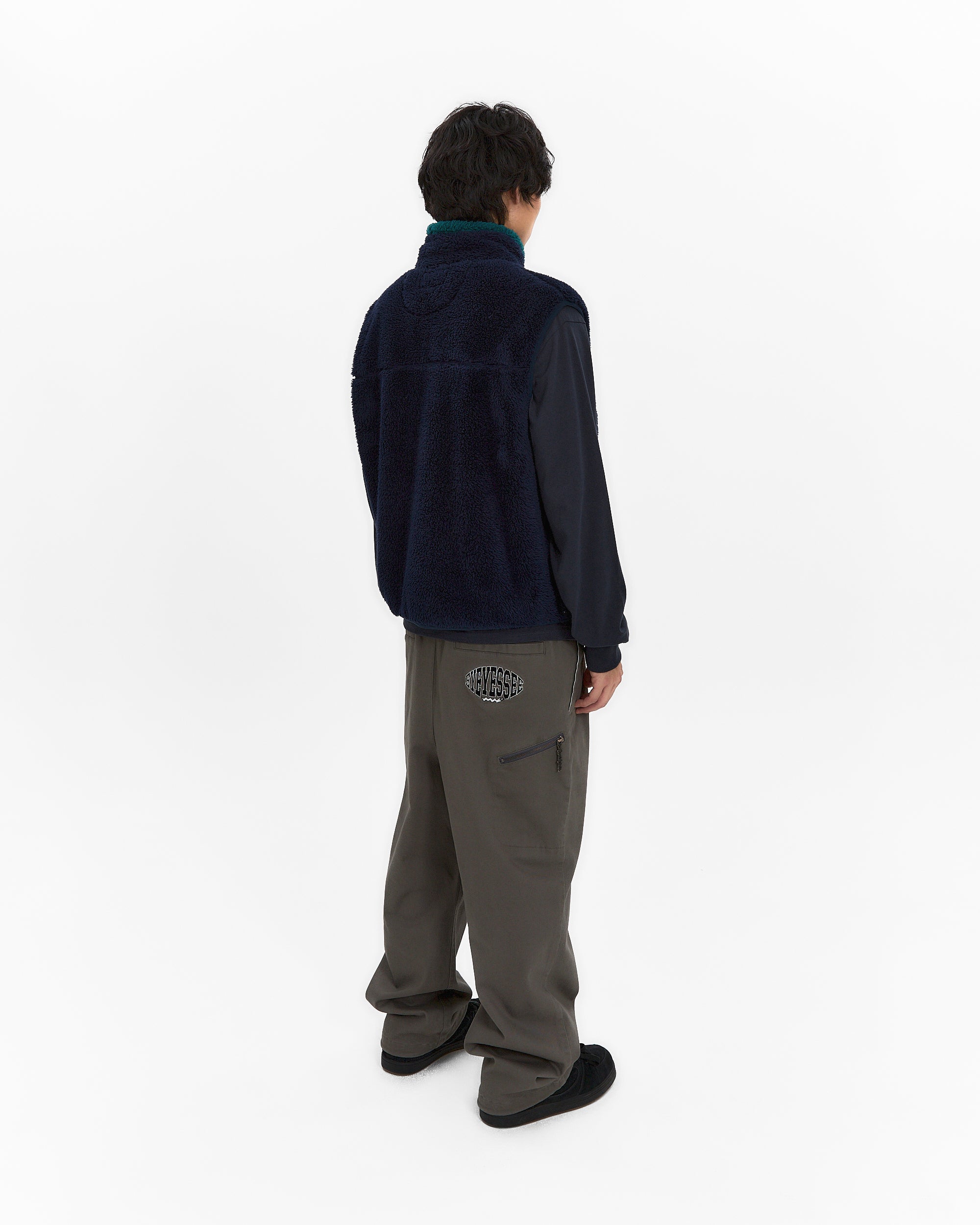 yeseyesee - Y.E.S Full Zip Fleece Vest (Navy) product image 9 | TRAB K-Fashion Australia