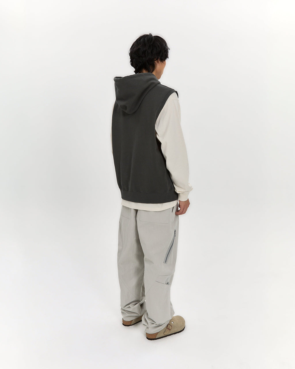 yeseyesee - Y.E.S Hooded Vest (Khaki) product image 9 | TRAB K-Fashion Australia