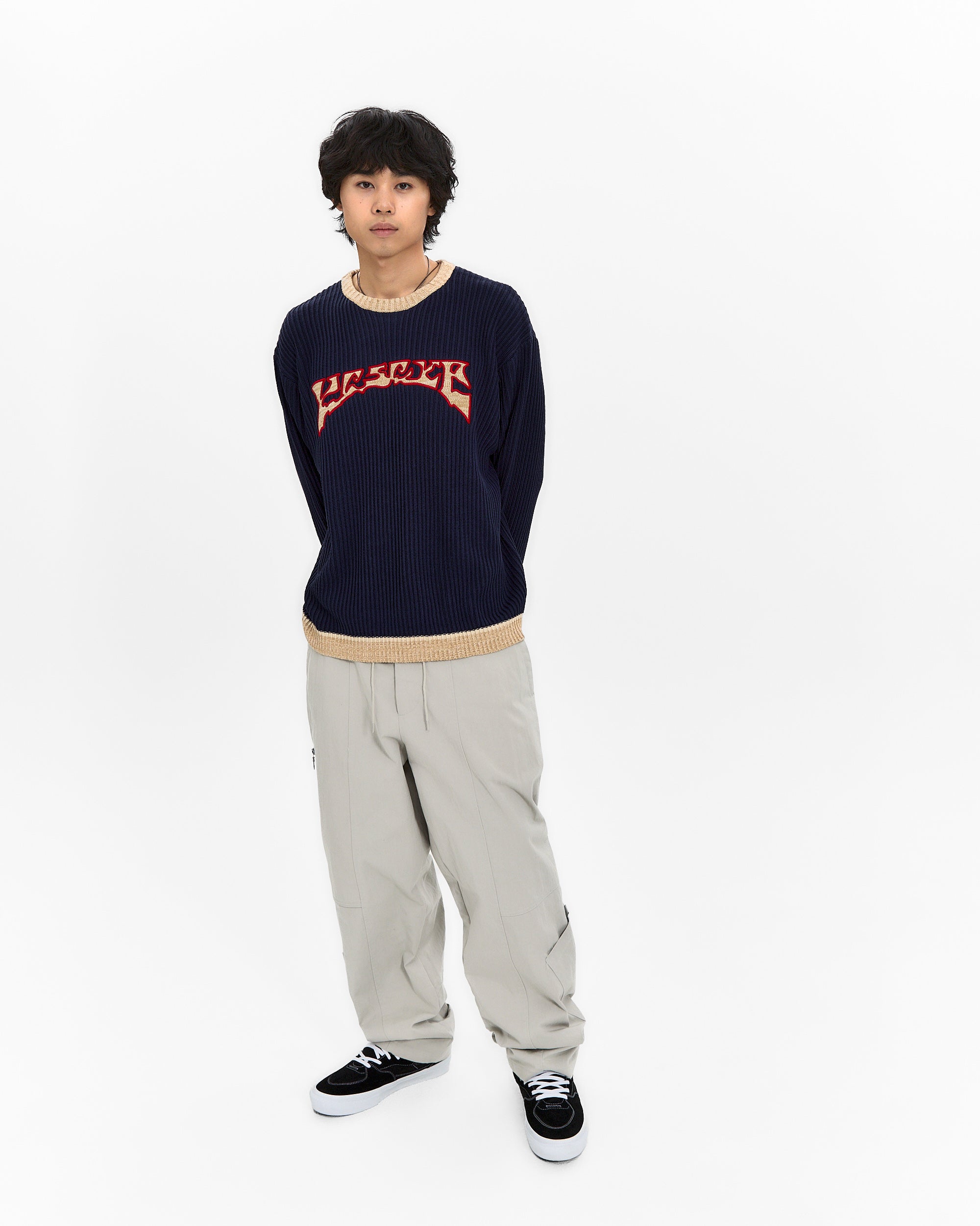 yeseyesee - Logo Applique Knit Pullover (Navy) product image 8 | TRAB K-Fashion Australia