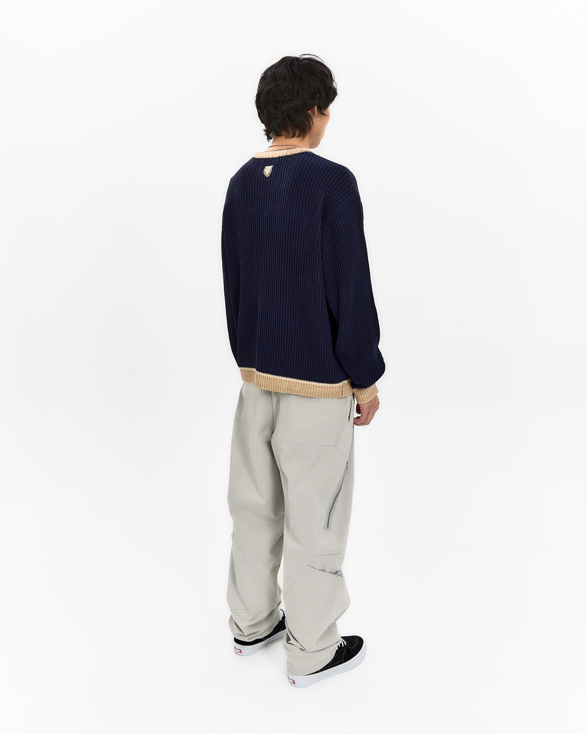 yeseyesee - Logo Applique Knit Pullover (Navy) product image 9 | TRAB K-Fashion Australia