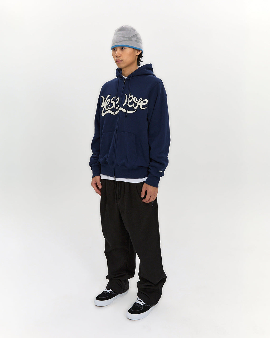 yeseyesee - Y.E.S Snail Logo Zip-Up Hoodie (Navy) product image 11 | TRAB K-Fashion Australia