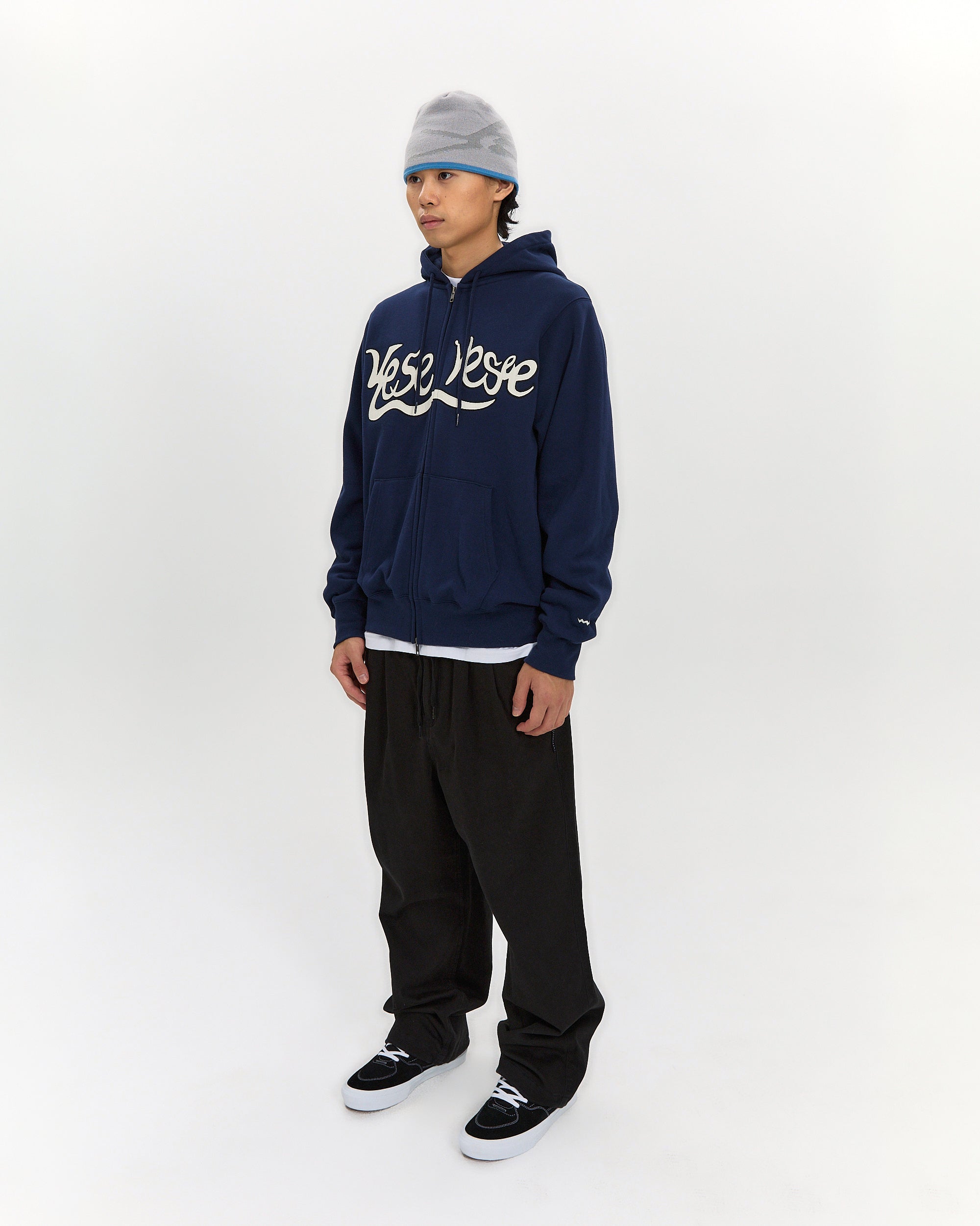 yeseyesee - Y.E.S Snail Logo Zip-Up Hoodie (Navy) product image 11 | TRAB K-Fashion Australia