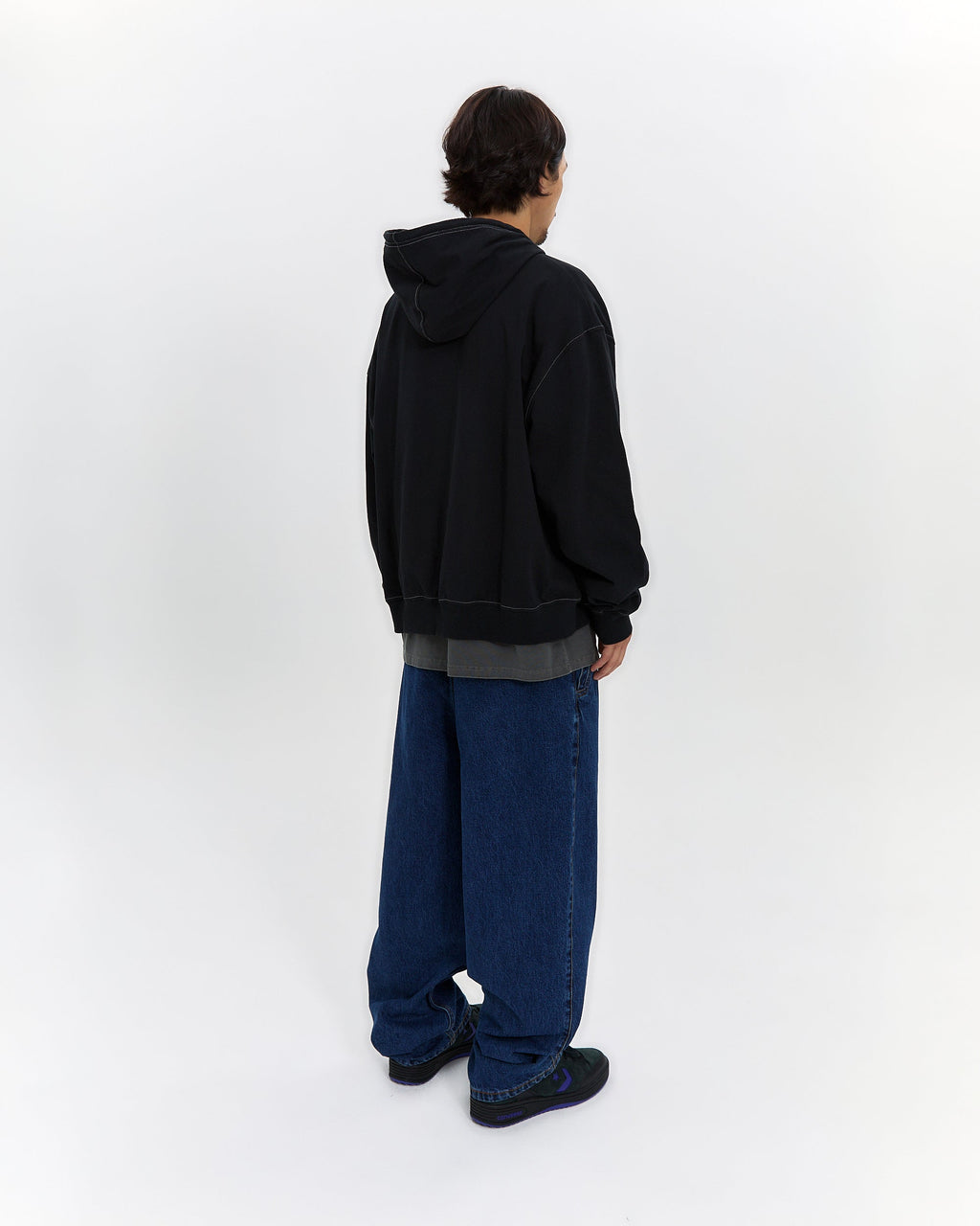 yeseyesee - Y.E.S Single Stitch Hoodie (Black) product image 12 | TRAB K-Fashion Australia