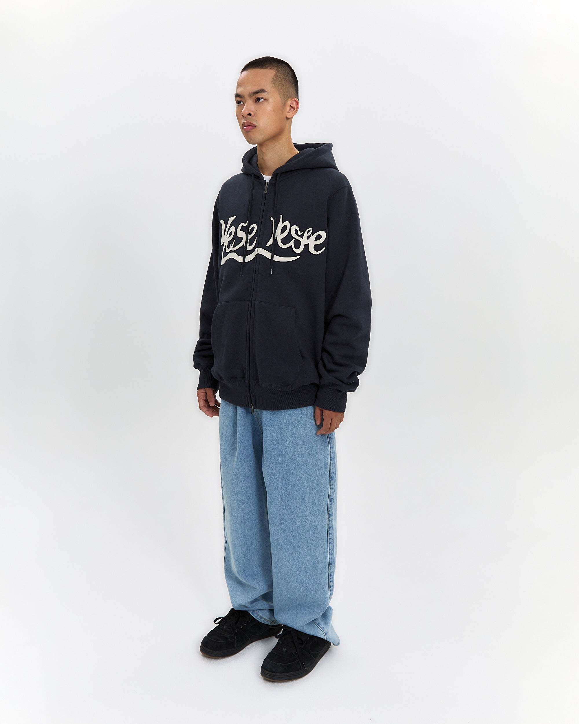 yeseyesee - Y.E.S Snail Logo Zip-Up Hoodie (Charcoal) product image 11 | TRAB K-Fashion Australia