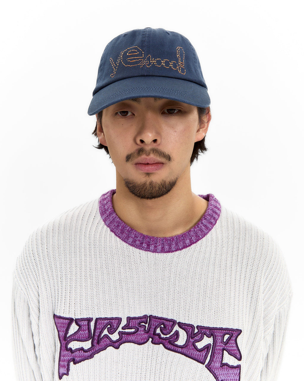yeseyesee - Y.E.S Dotted Logo Cap (Navy) product image 4 | TRAB K-Fashion Australia