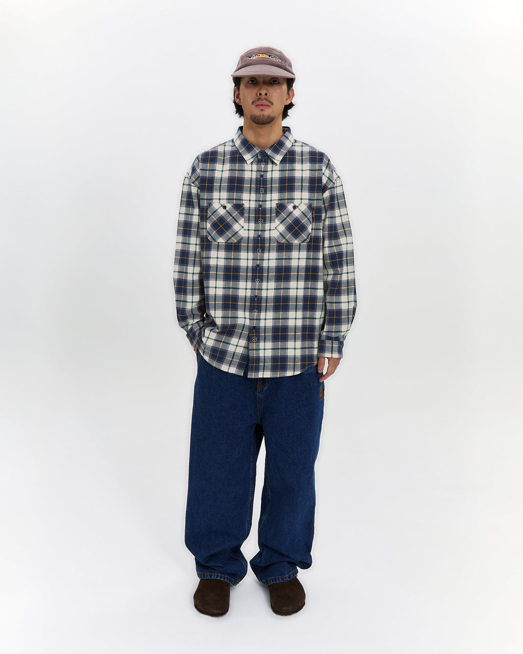 yeseyesee - Plop Check Shirt (Blue) product image 6 | TRAB K-Fashion Australia