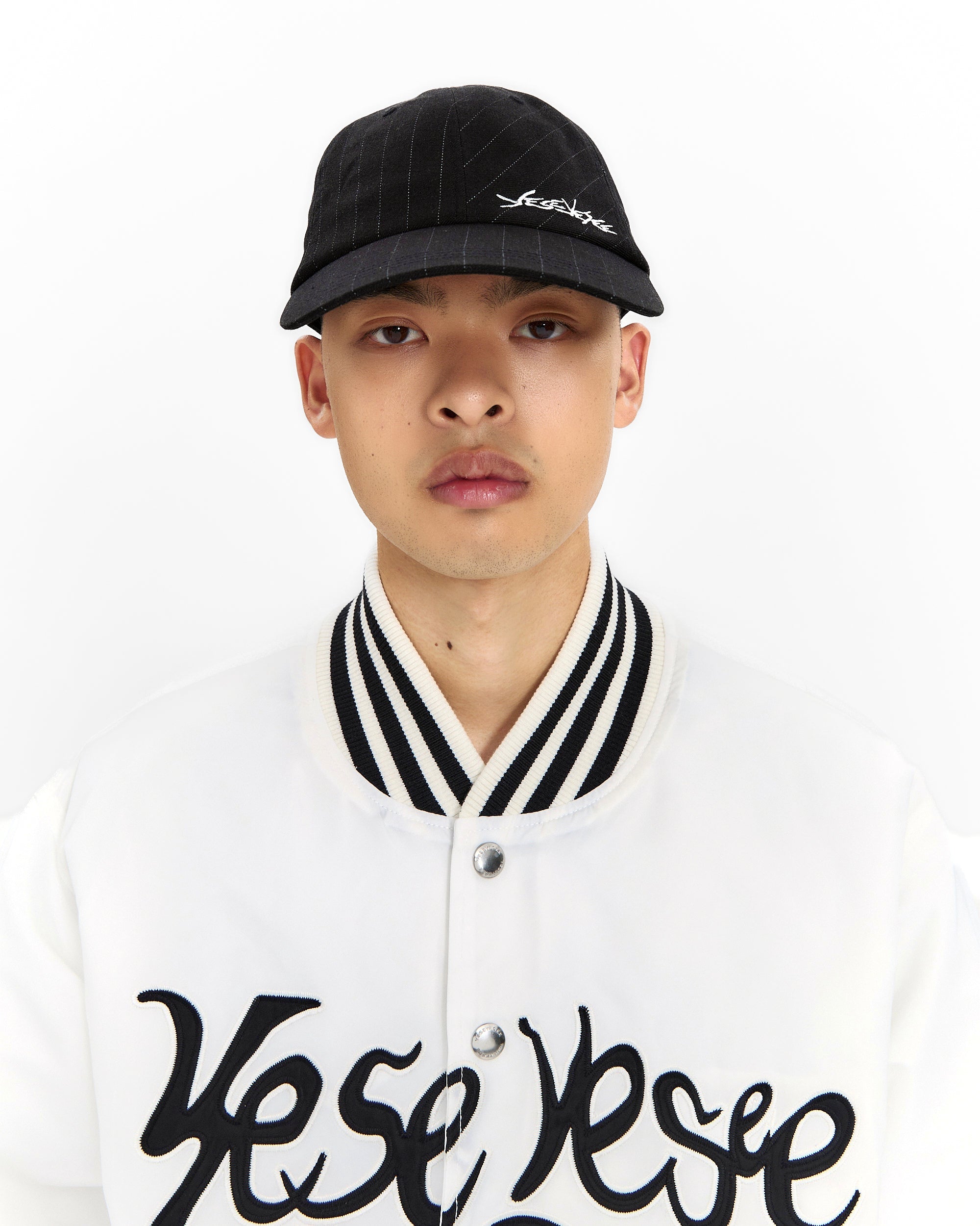 yeseyesee - Pinstripe Ball Cap (Black) product image 4 | TRAB K-Fashion Australia