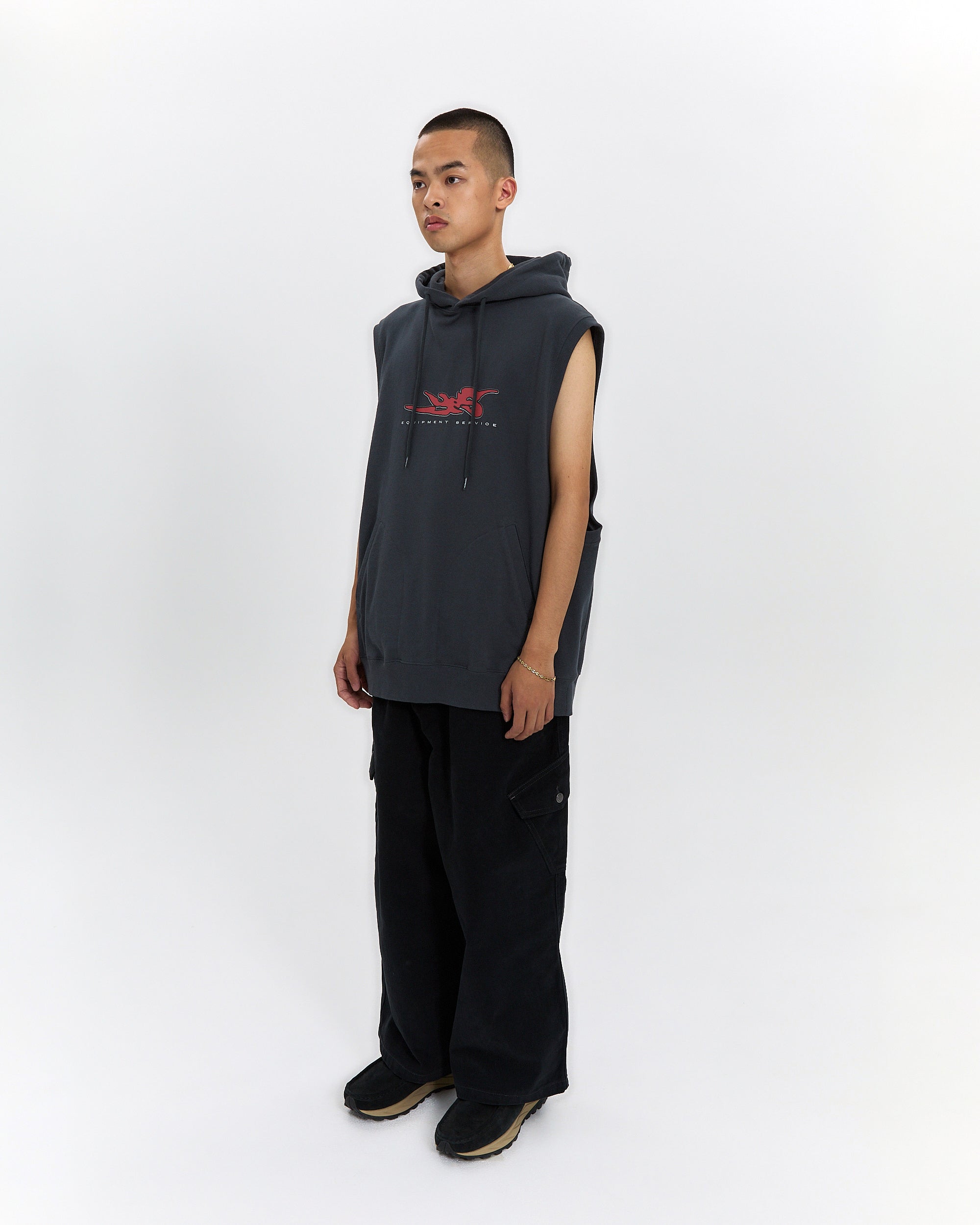 yeseyesee - Y.E.S Hooded Vest (Charcoal) product image 11 | TRAB K-Fashion Australia