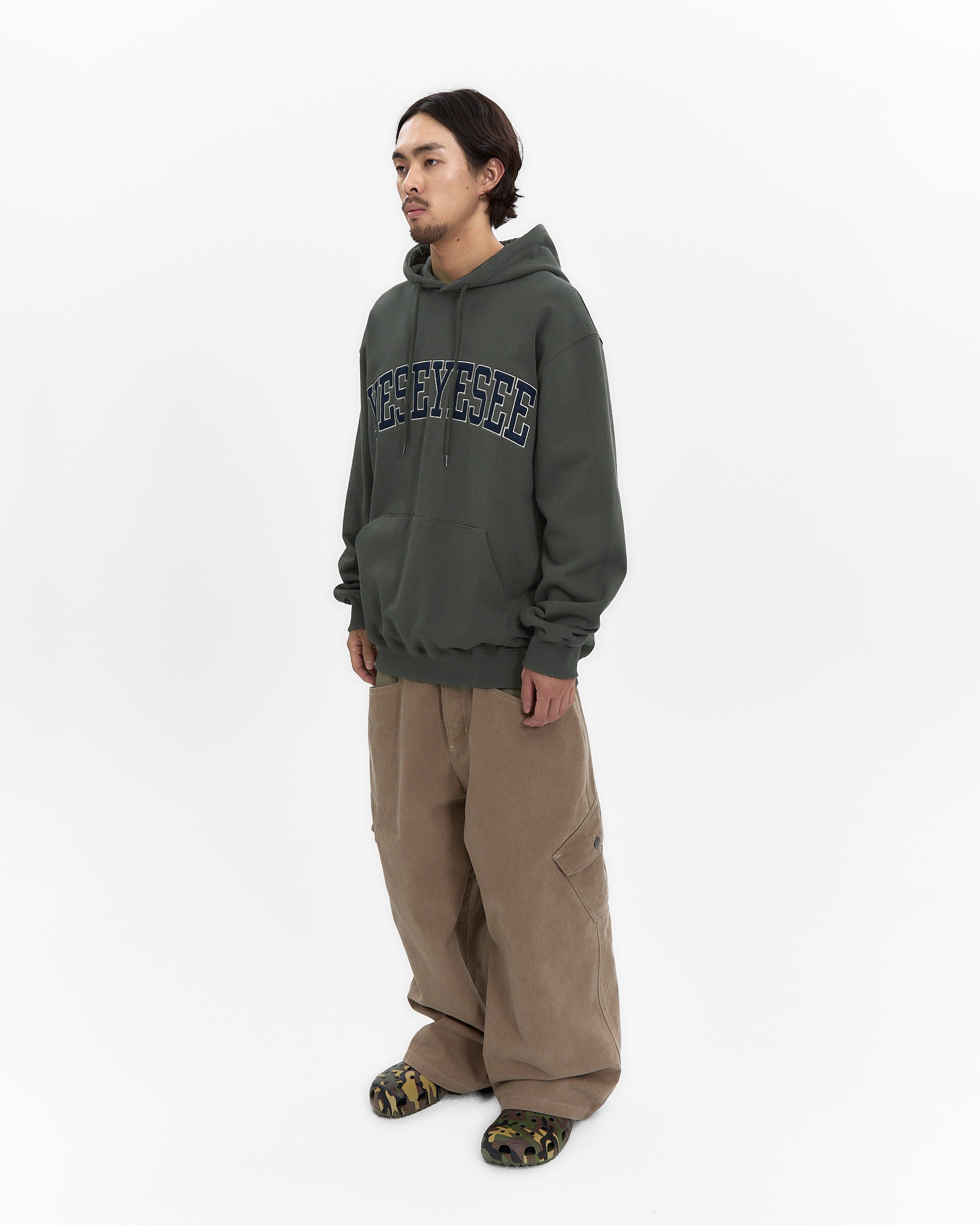 yeseyesee - Arch Logo Hoodie (Khaki) product image 8 | TRAB K-Fashion Australia
