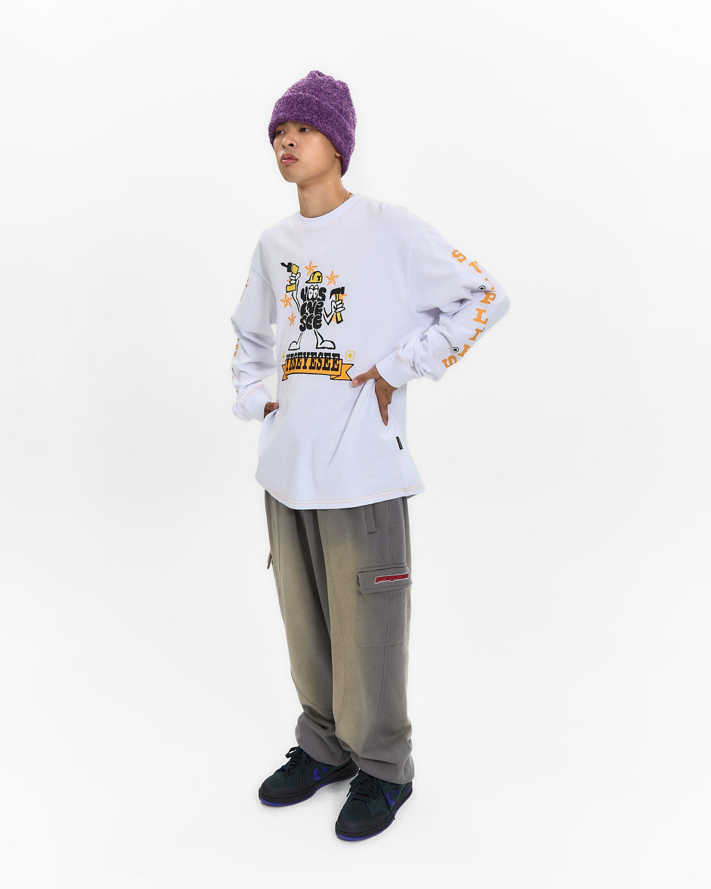 yeseyesee - Y.E.S Pocket Washed Sweatpants (Dark Grey) product image 8 | TRAB K-Fashion Australia
