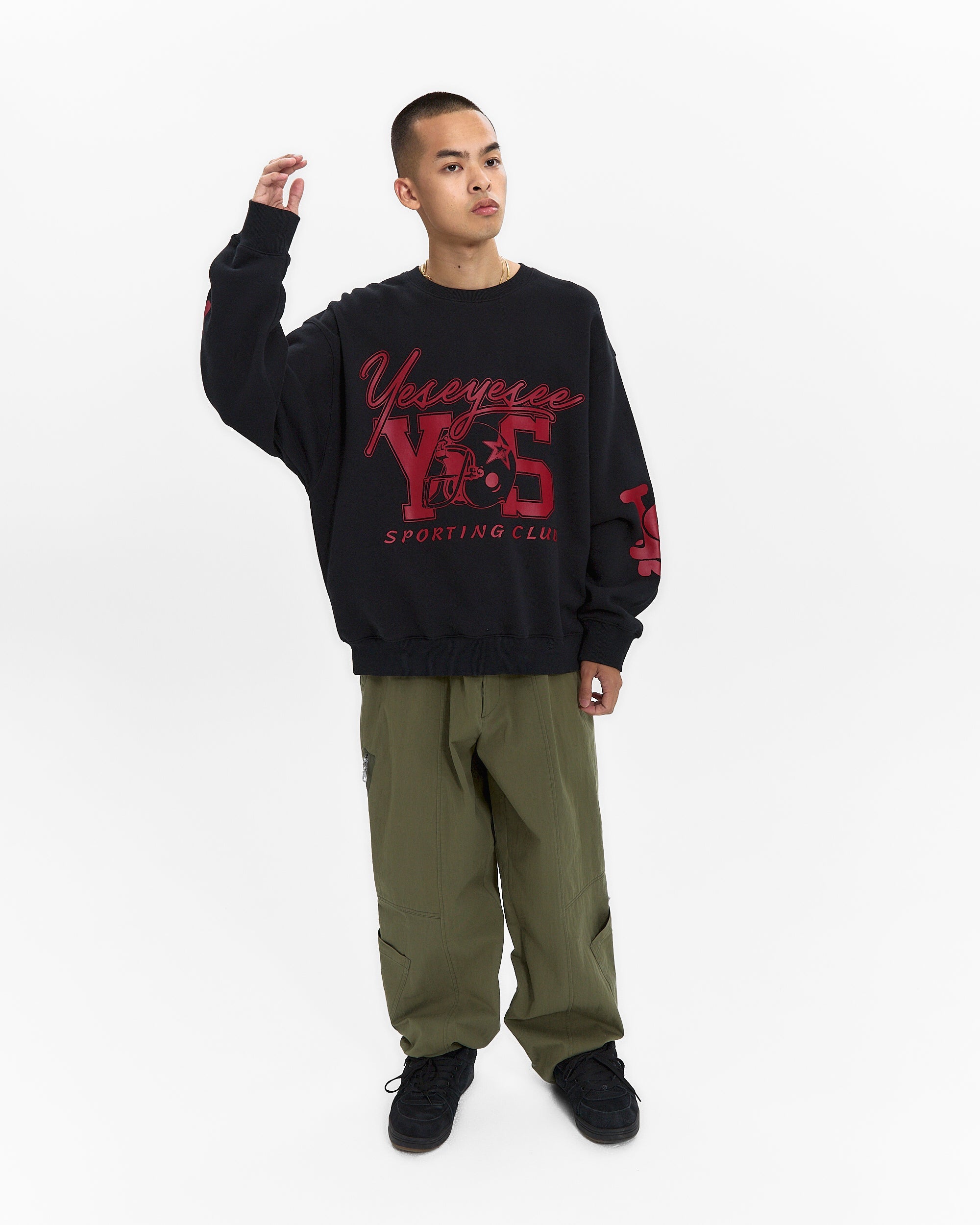 yeseyesee - Y.E.S Sporting Club Sweatshirt (Black) product image 7 | TRAB K-Fashion Australia