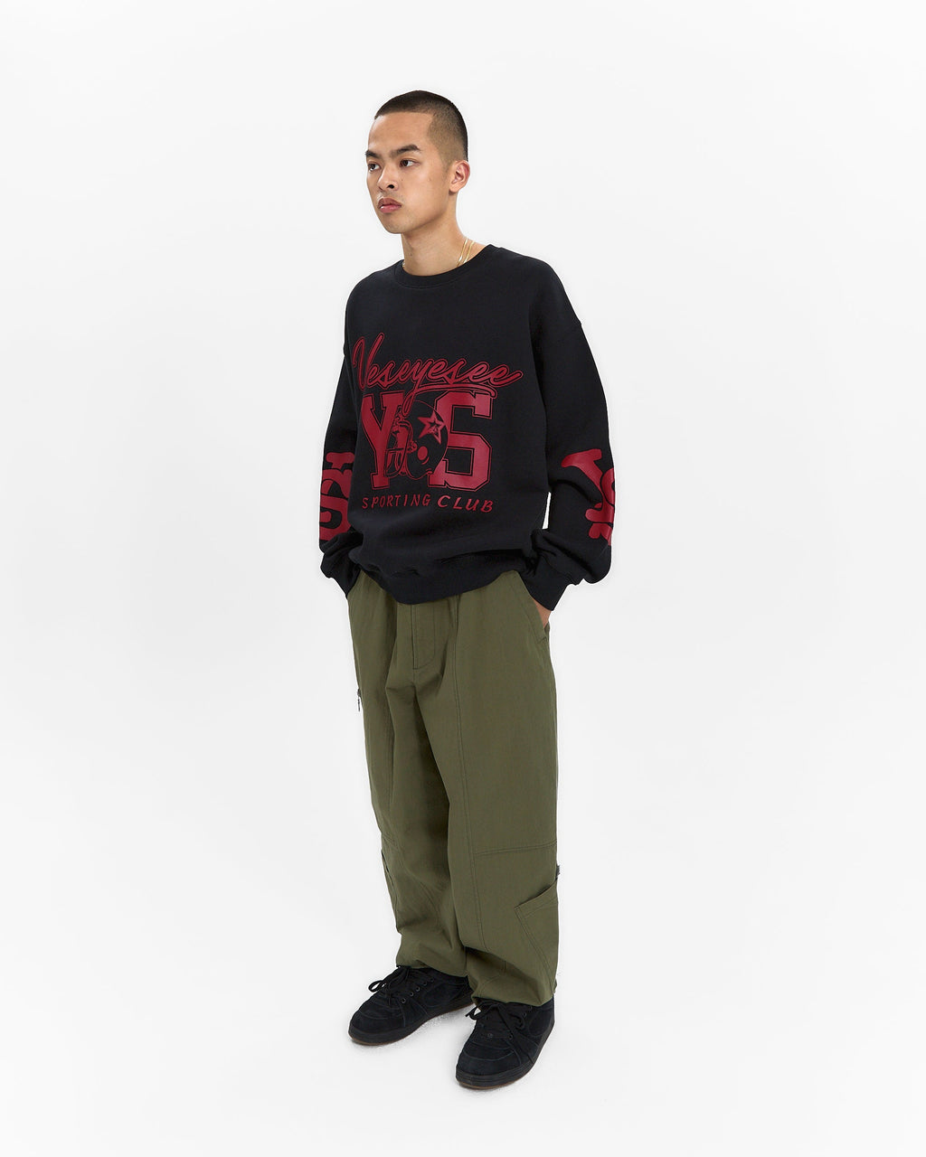yeseyesee - Y.E.S Sporting Club Sweatshirt (Black) product image 8 | TRAB K-Fashion Australia