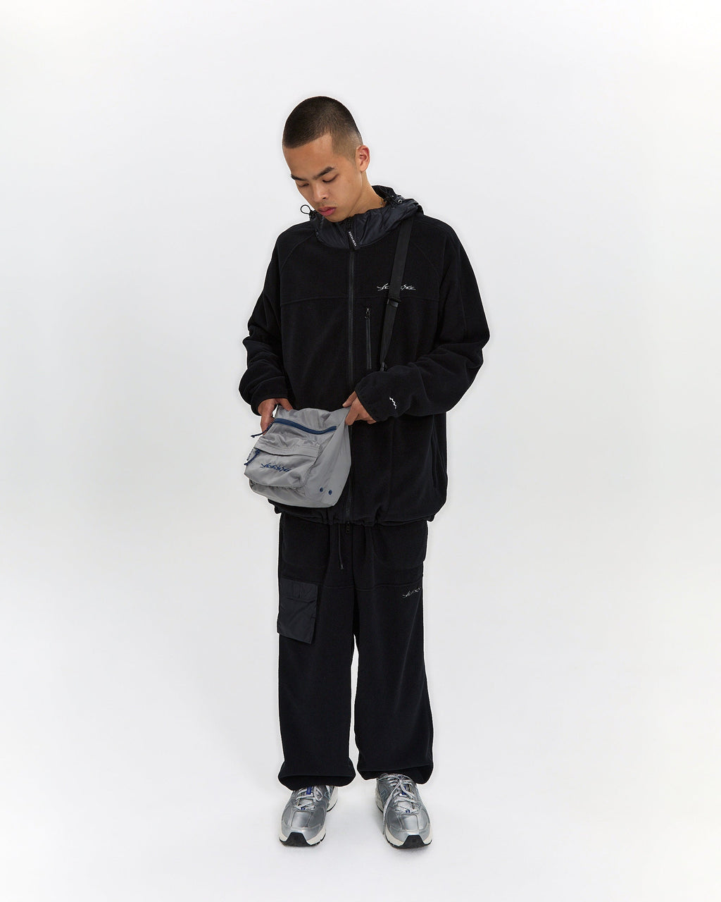 yeseyesee - Y.E.S Roll Top Cross Bag (Grey) product image 9 | TRAB K-Fashion Australia