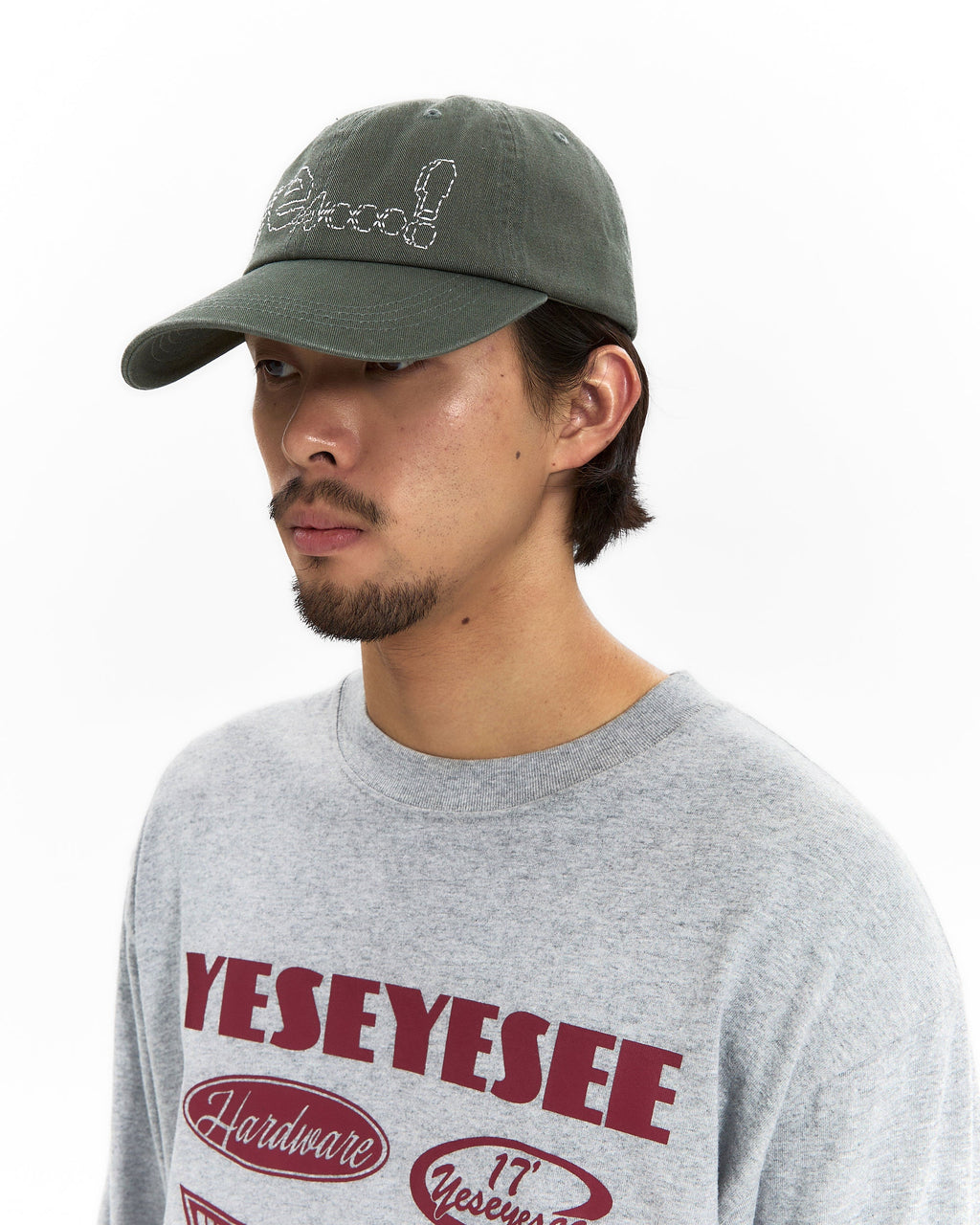 yeseyesee - Y.E.S Dotted Logo Cap (Grey) product image 5 | TRAB K-Fashion Australia