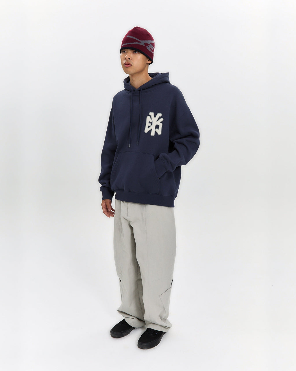 yeseyesee - Y.E.S Athlete Logo Hoodie (Light Navy) product image 11 | TRAB K-Fashion Australia