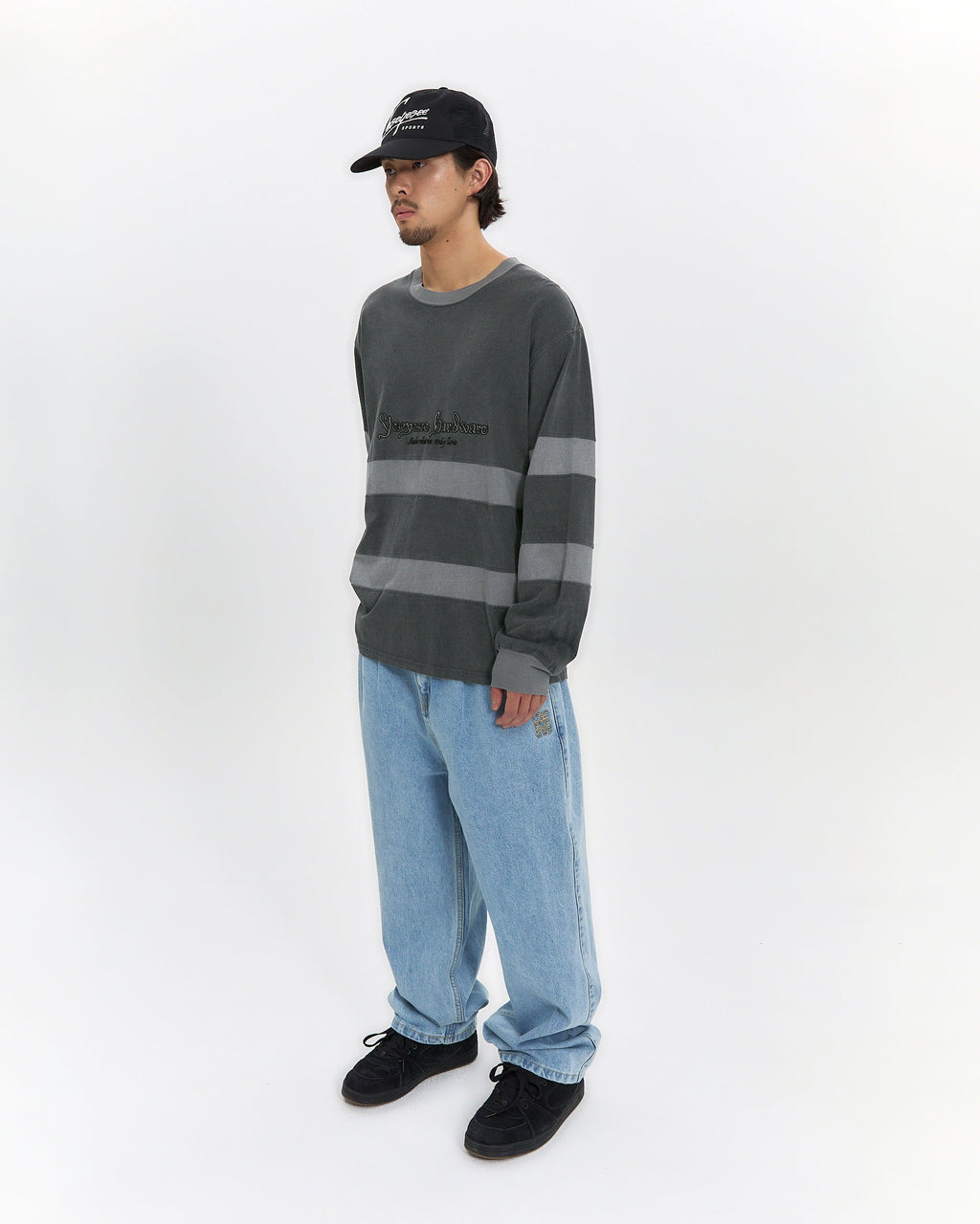 yeseyesee - Pigment Stripe L/S (Charcoal) product image 8 | TRAB K-Fashion Australia
