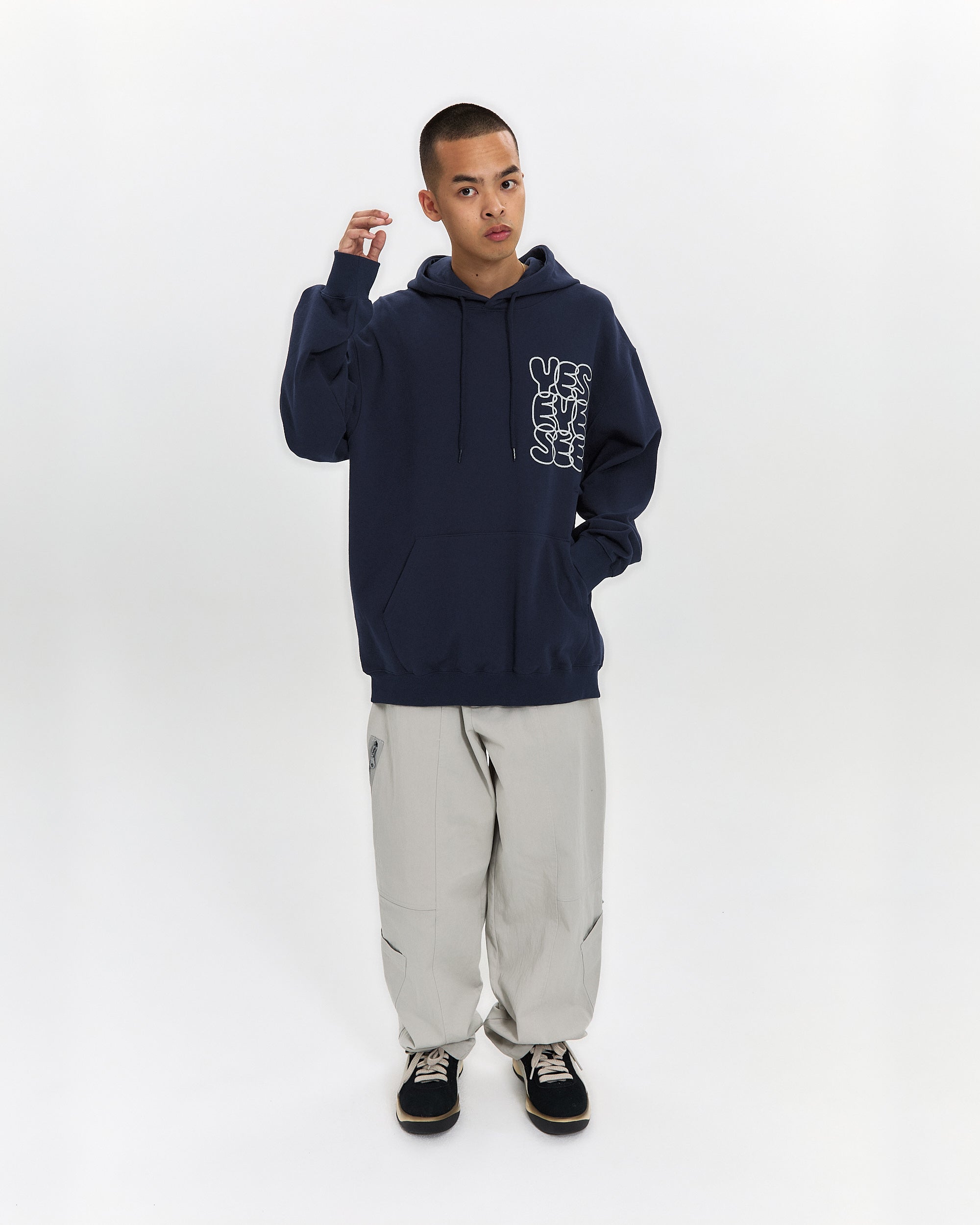 yeseyesee - C-Logo Hoodie (Navy) product image 7 | TRAB K-Fashion Australia