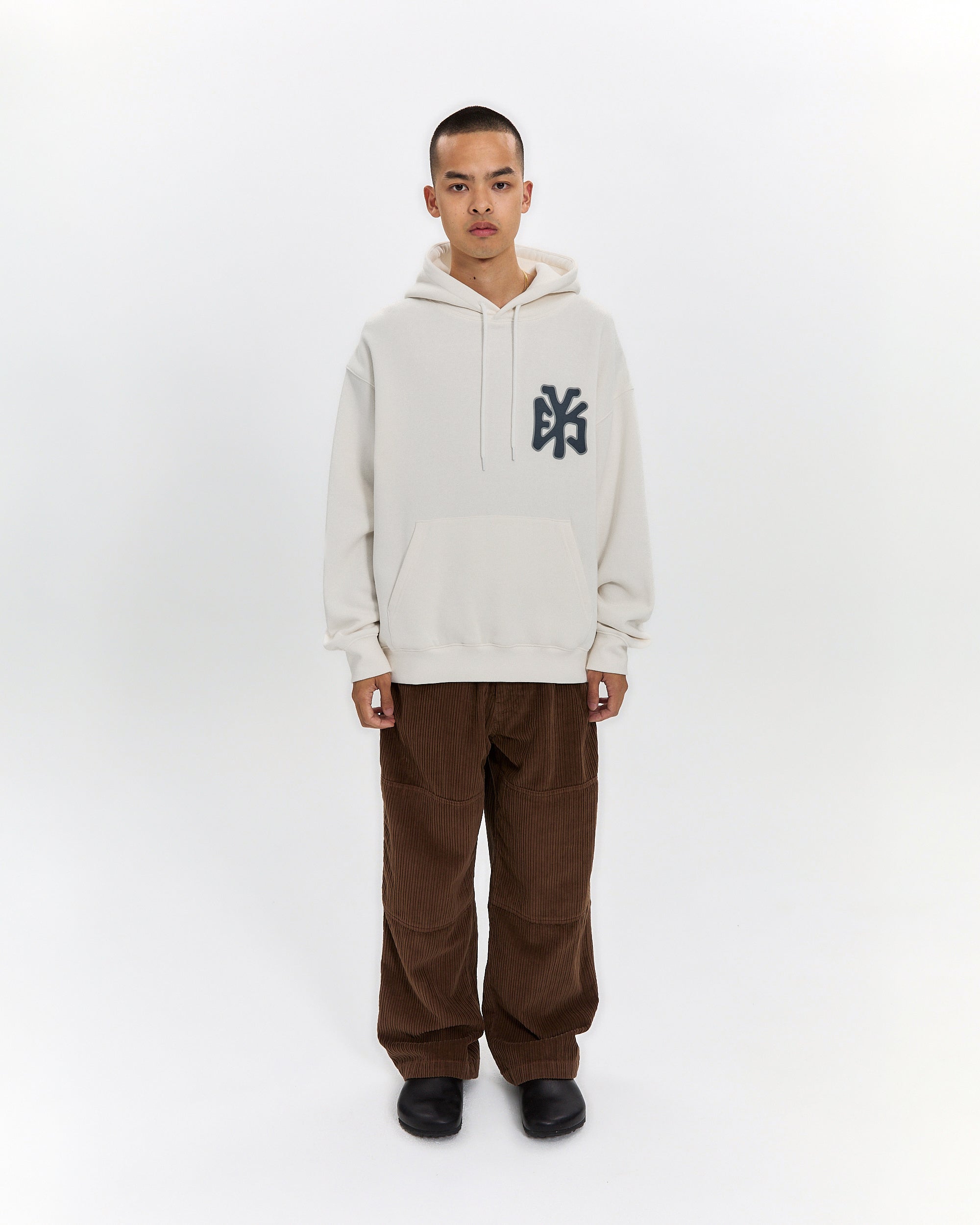 yeseyesee - Y.E.S Athlete Logo Hoodie (Off White) product image 7 | TRAB K-Fashion Australia