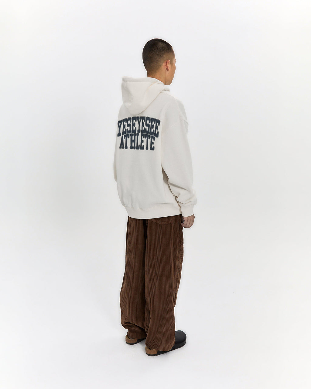 yeseyesee - Y.E.S Athlete Logo Hoodie (Off White) product image 9 | TRAB K-Fashion Australia