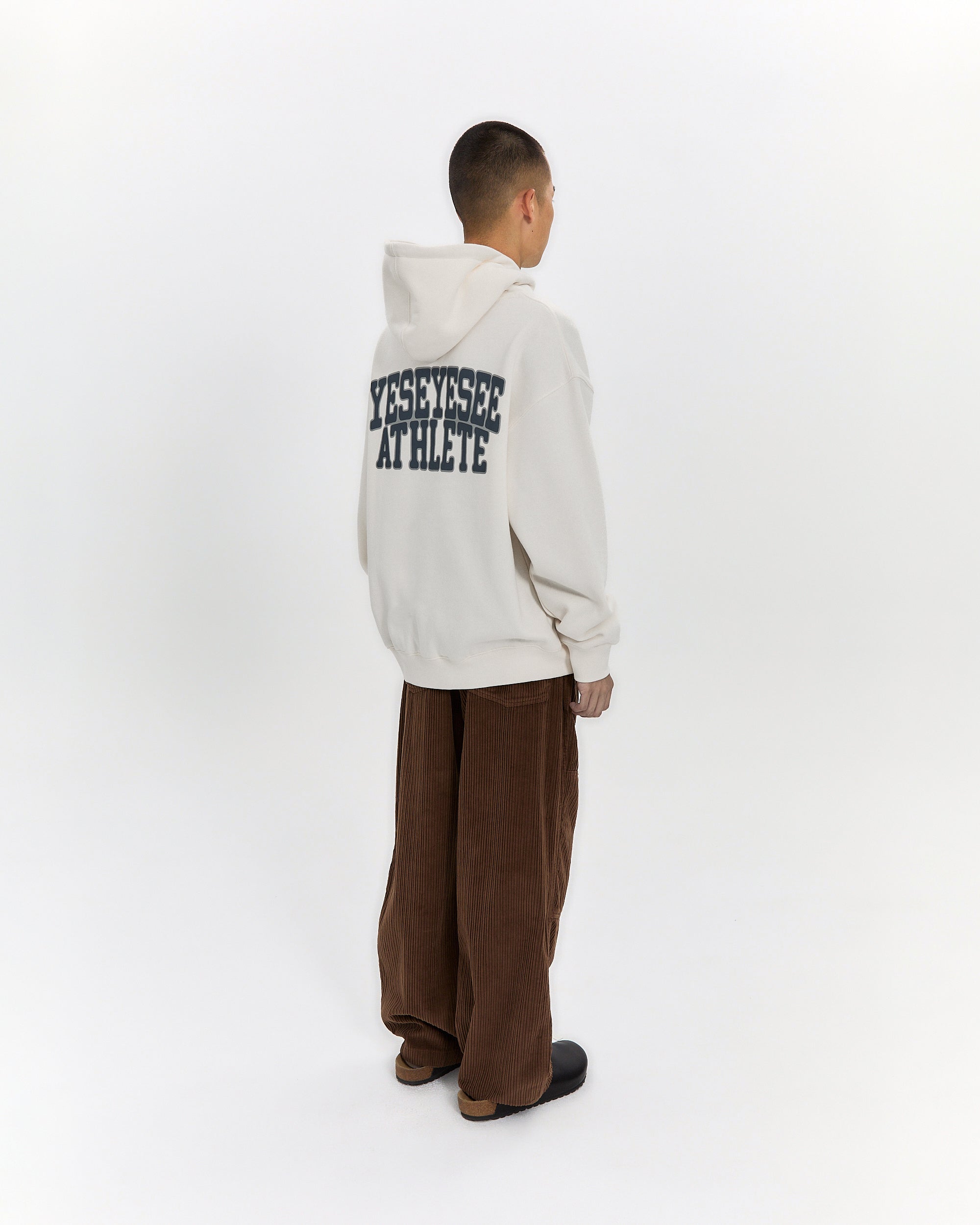 yeseyesee - Y.E.S Athlete Logo Hoodie (Off White) product image 9 | TRAB K-Fashion Australia