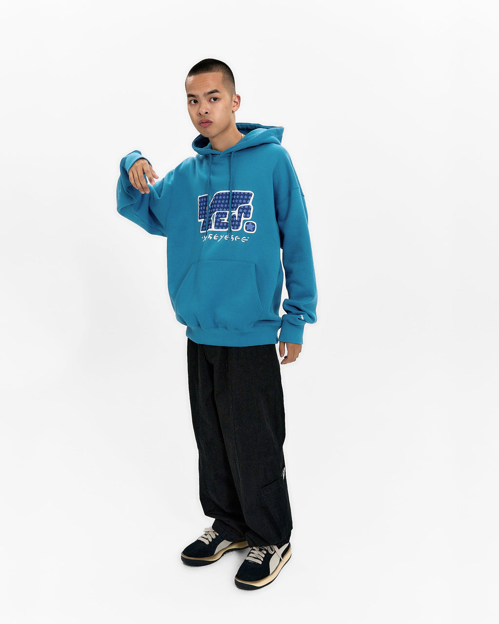 yeseyesee - Y.E.S Star Logo Hoodie (Sky Blue) product image 8 | TRAB K-Fashion Australia