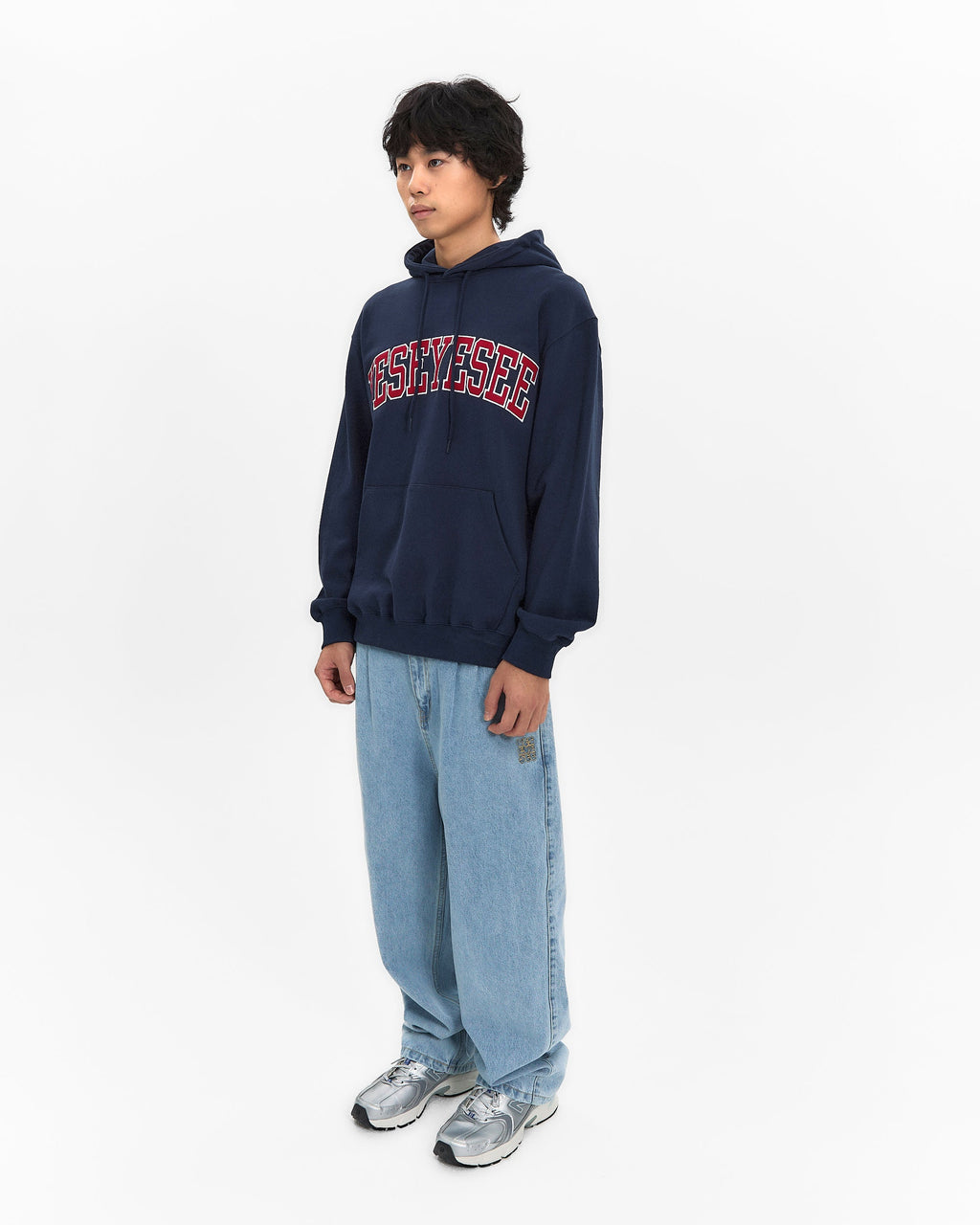 yeseyesee - Arch Logo Hoodie (Navy) product image 8 | TRAB K-Fashion Australia