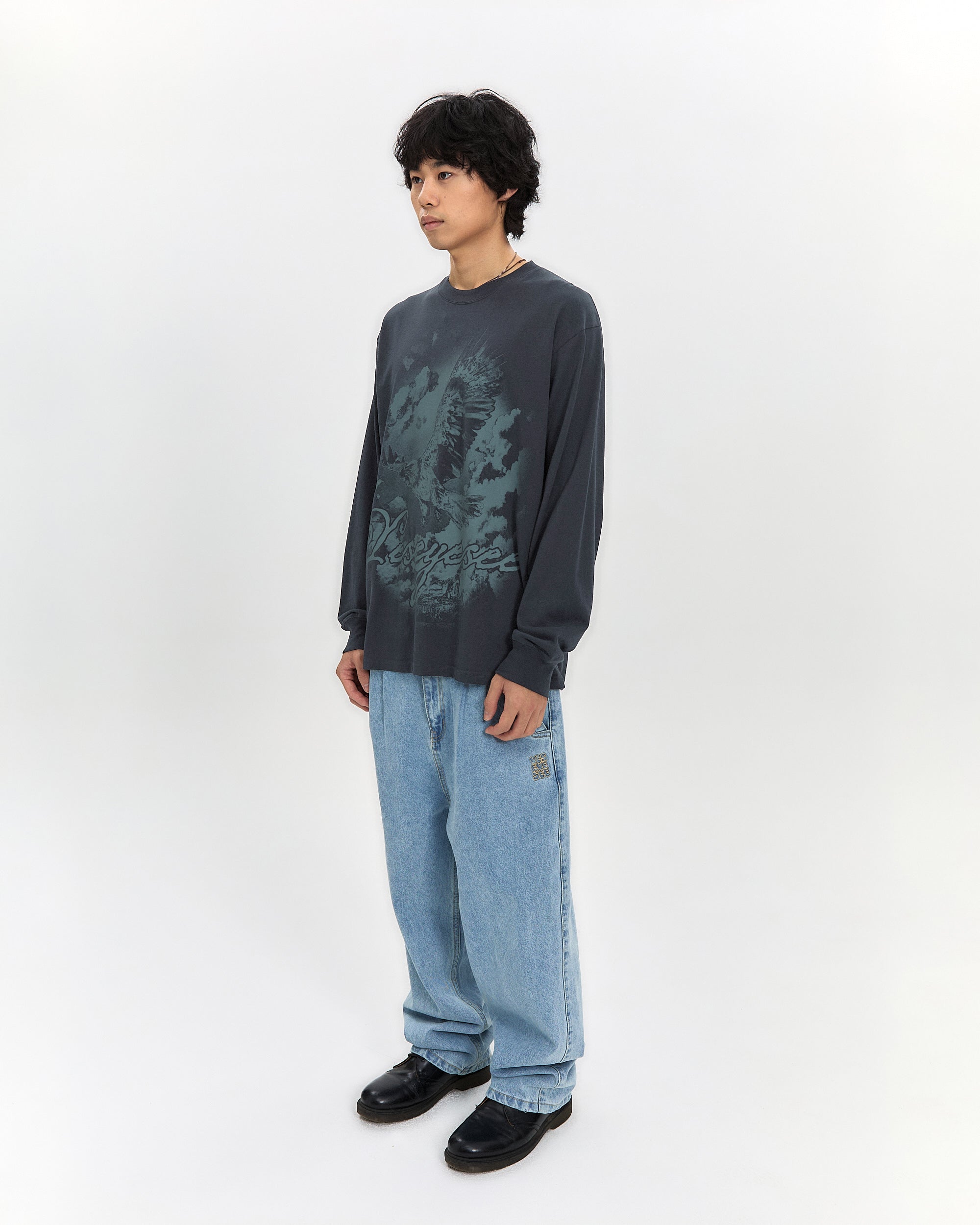 yeseyesee - Two Tucked Denim Pants (Light Indigo) product image 11 | TRAB K-Fashion Australia