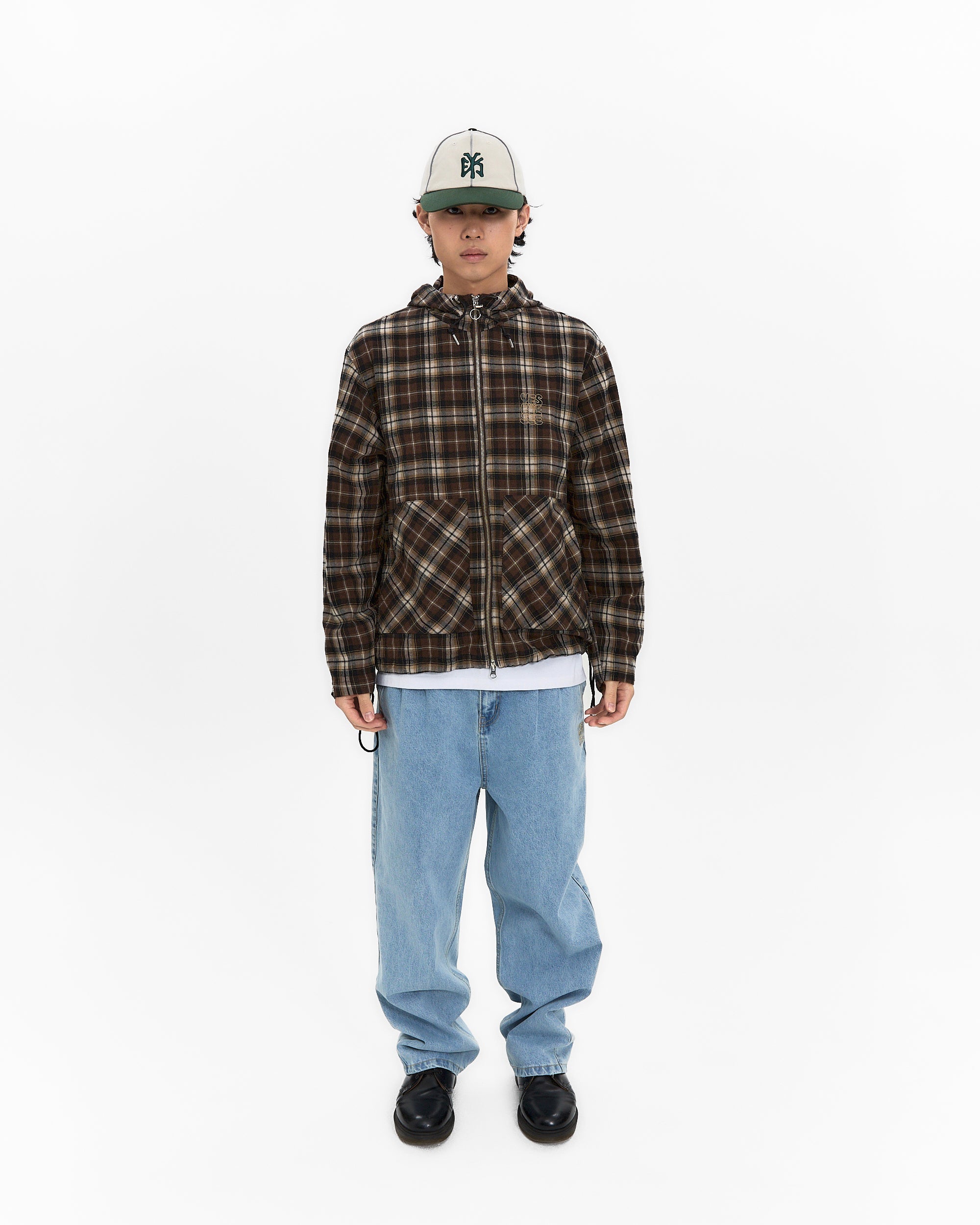 yeseyesee - Plaid Wing Jacket (Brown) product image 7 | TRAB K-Fashion Australia