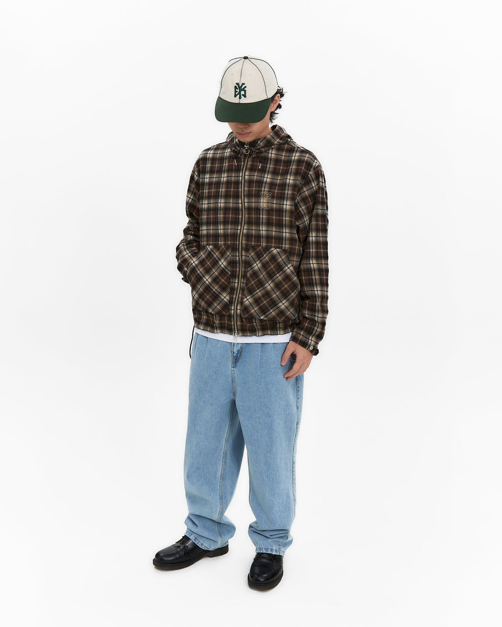 yeseyesee - Plaid Wing Jacket (Brown) product image 8 | TRAB K-Fashion Australia
