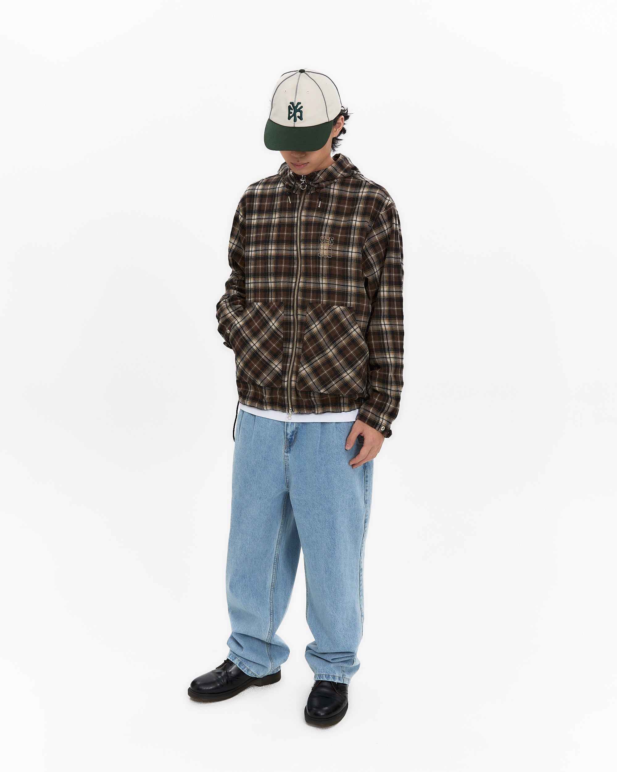 yeseyesee - Plaid Wing Jacket (Brown) product image 8 | TRAB K-Fashion Australia