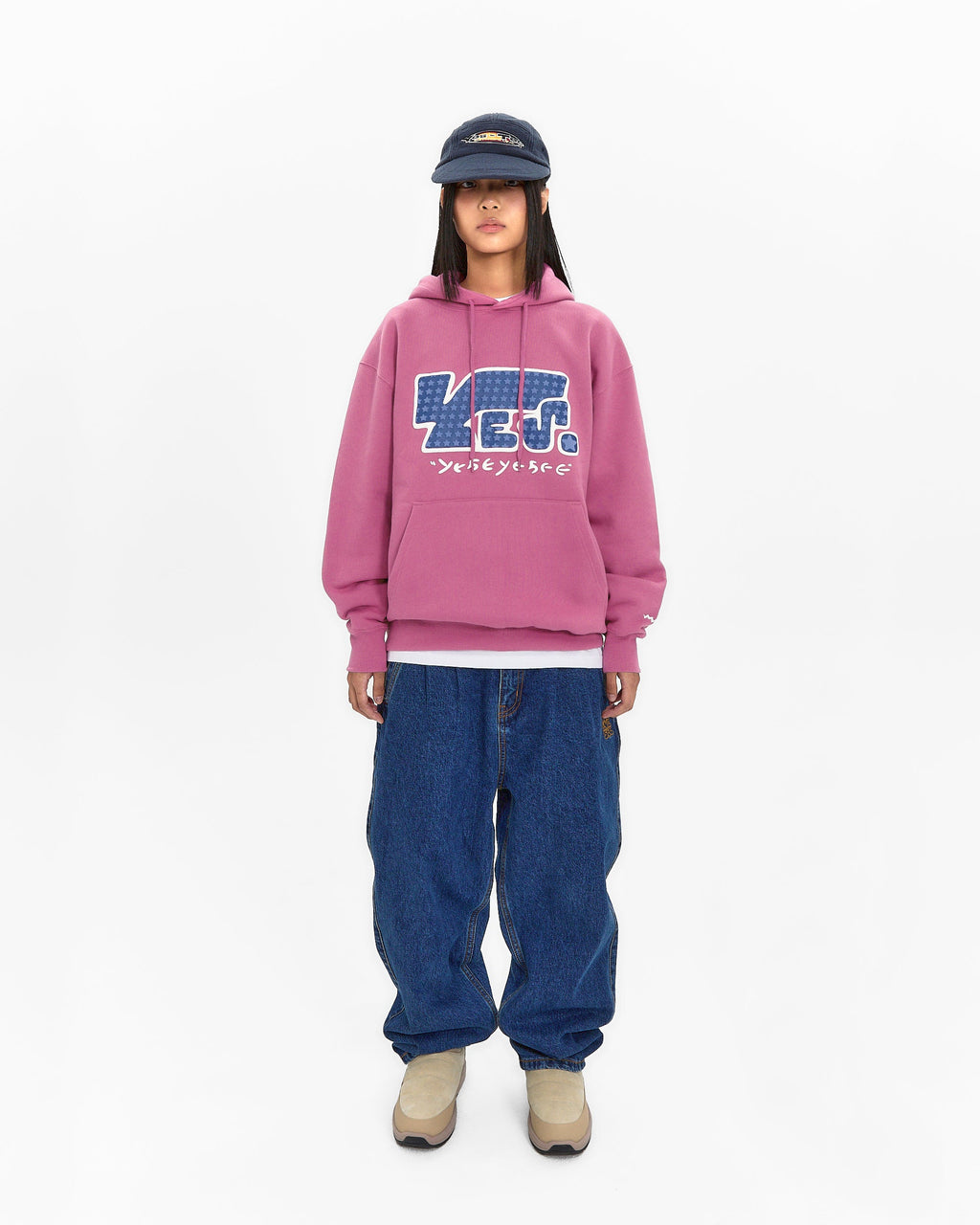 yeseyesee - Y.E.S Star Logo Hoodie (Pink) product image 7 | TRAB K-Fashion Australia